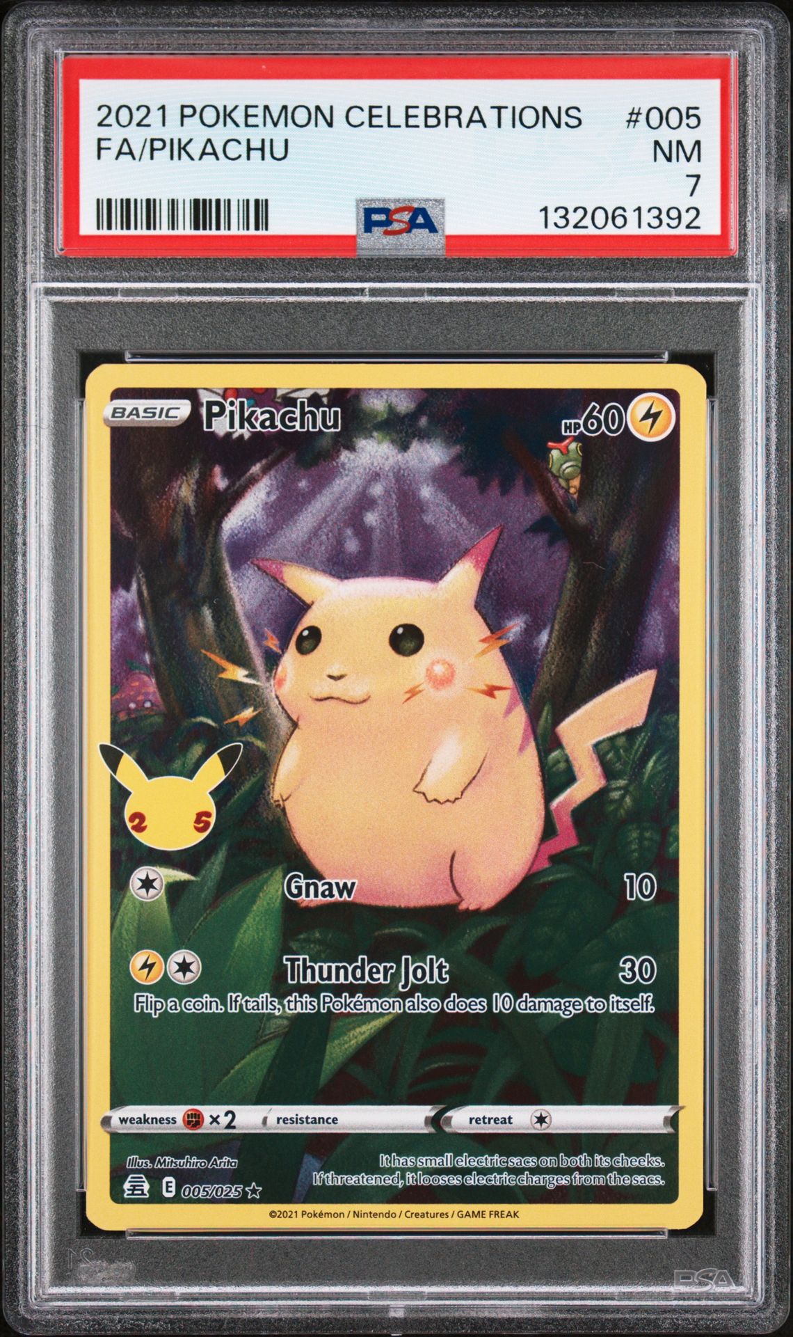 2021 Pokemon Celebrations Fa/Pikachu #005 Nm 7 front