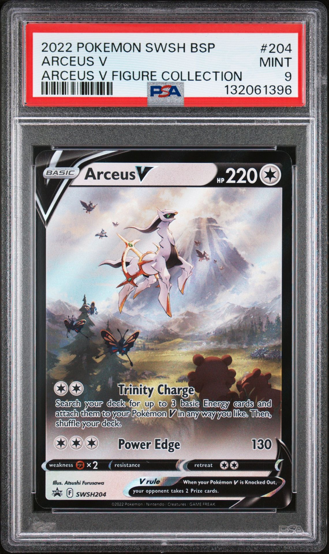 2022 Pokemon Swsh Black Star Promo Arceus V #204 (Arceus V Figure Collection) Mint 9 front