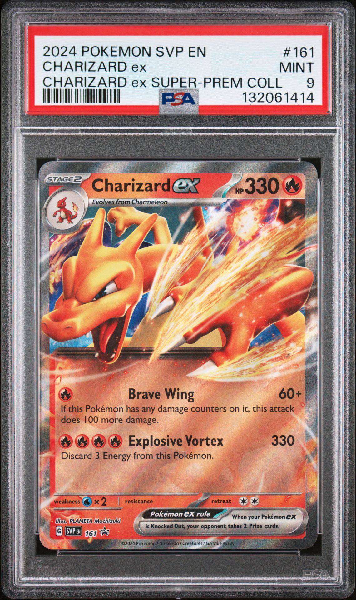 2024 Pokemon Svp En-Sv Black Star Promo Charizard Ex #161 (Charizard Ex Super-Prem Coll) Mint 9 front