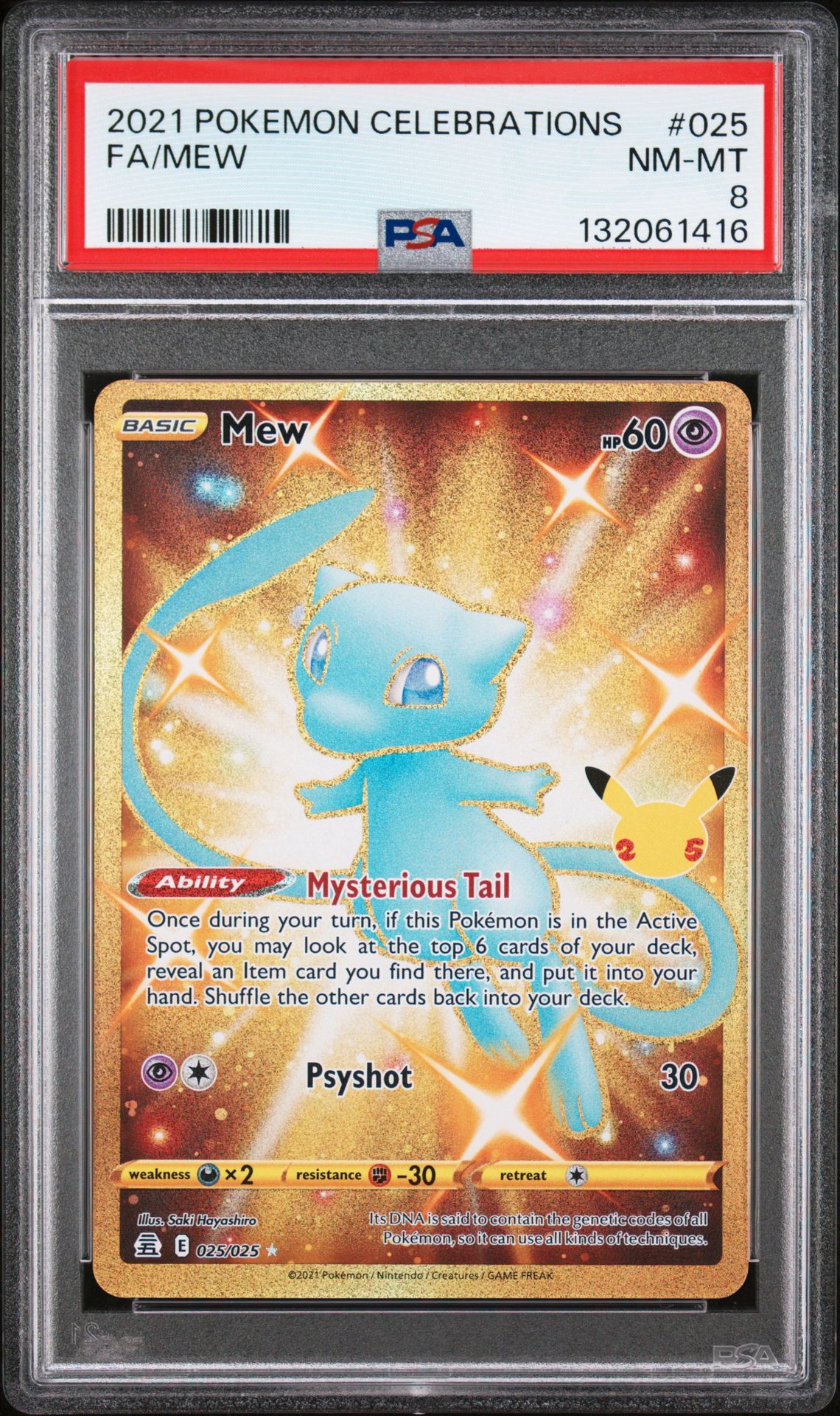 2021 Pokemon Celebrations Fa/Mew #025 Nm-Mt 8 front