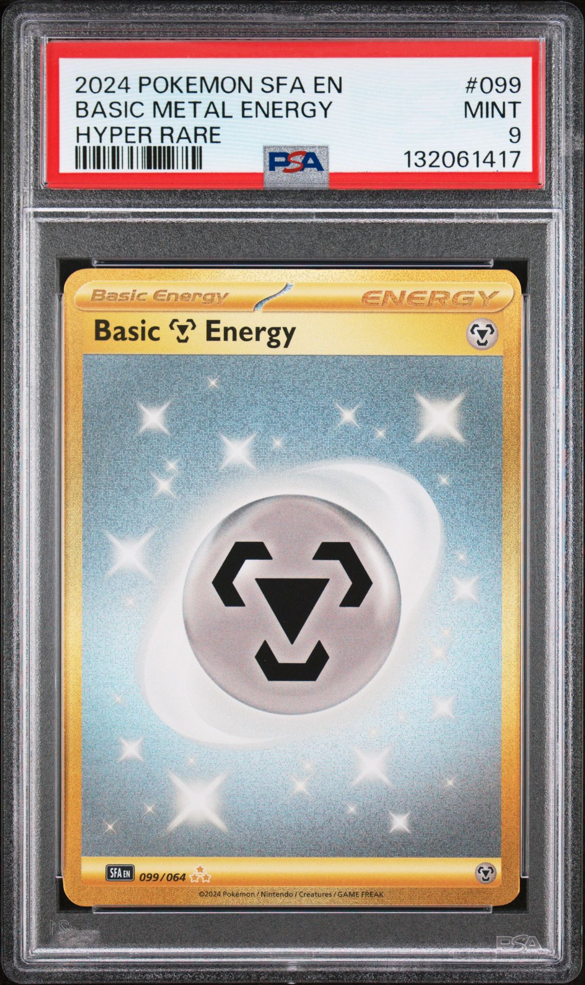 2024 Pokemon Sfa En-Shrouded Fable Basic Metal Energy #099 (Hyper Rare) Mint 9 front