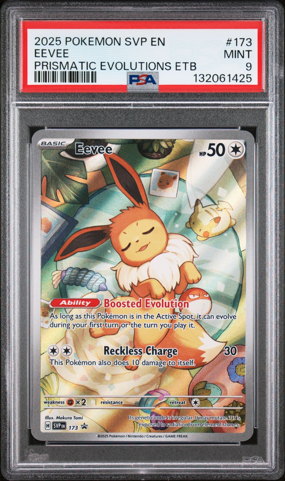2025 Pokemon Svp En-Sv Black Star Promo Eevee #173 (Prismatic Evolutions Etb) Mint 9 front