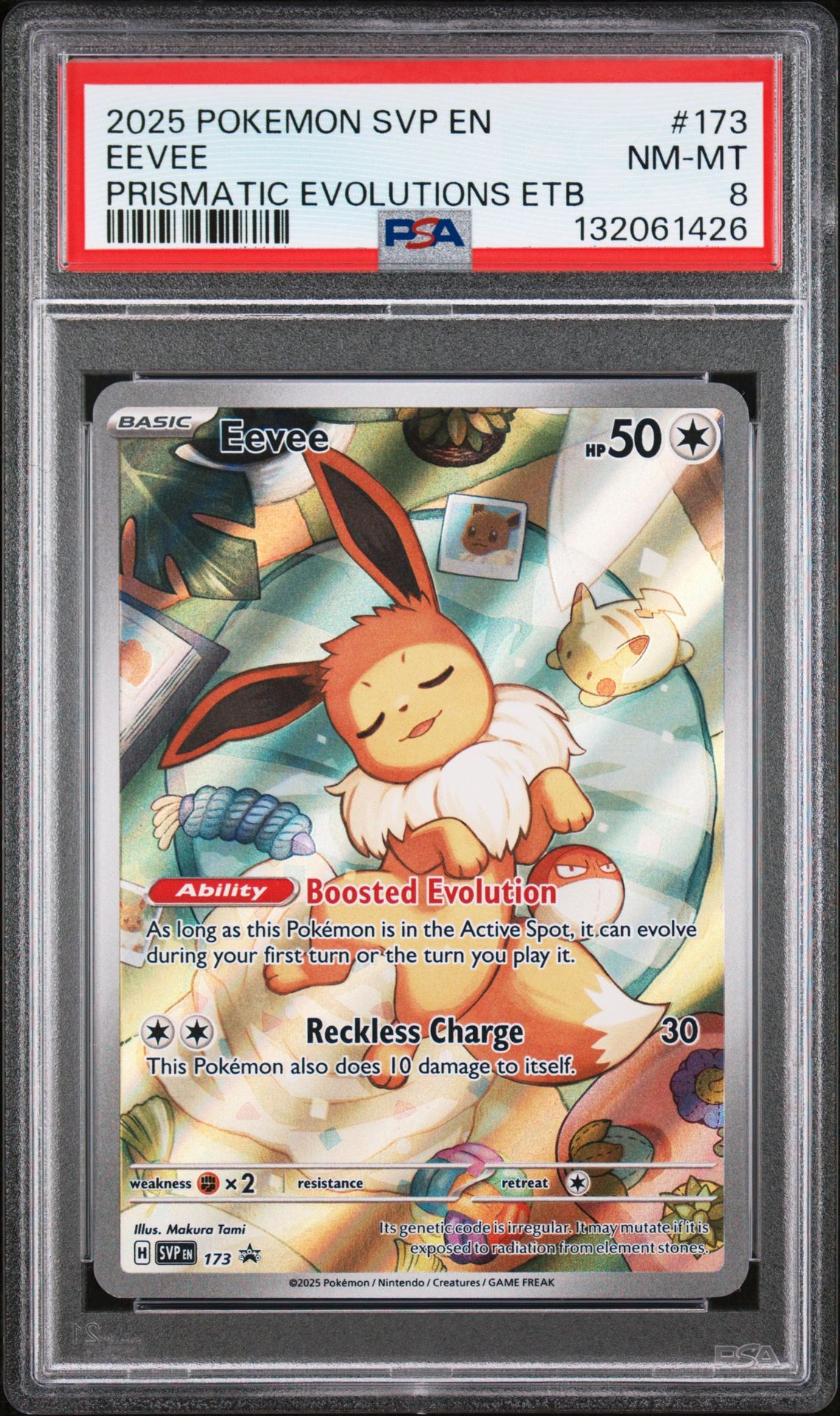 2025 Pokemon Svp En-Sv Black Star Promo Eevee #173 (Prismatic Evolutions Etb) Nm-Mt 8 front