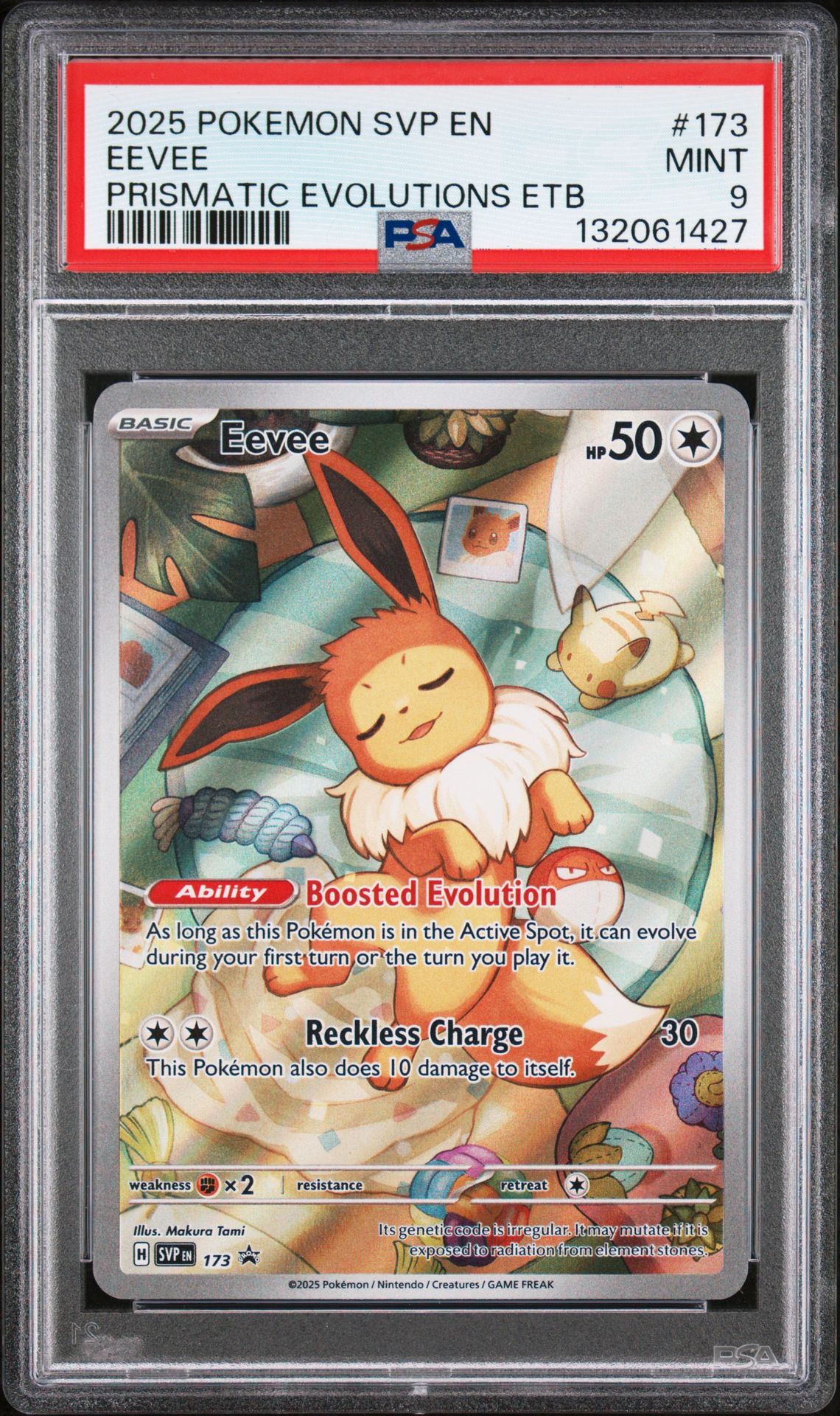 2025 Pokemon Svp En-Sv Black Star Promo Eevee #173 (Prismatic Evolutions Etb) Mint 9 front