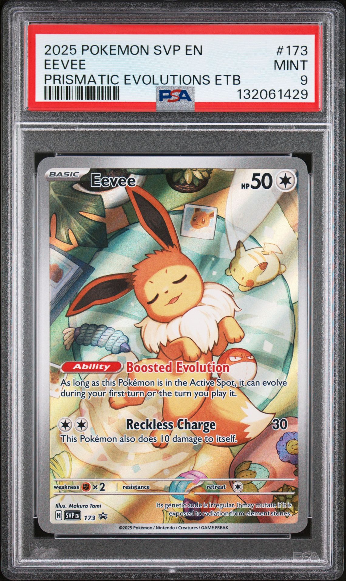 2025 Pokemon Svp En-Sv Black Star Promo Eevee #173 (Prismatic Evolutions Etb) Mint 9 front