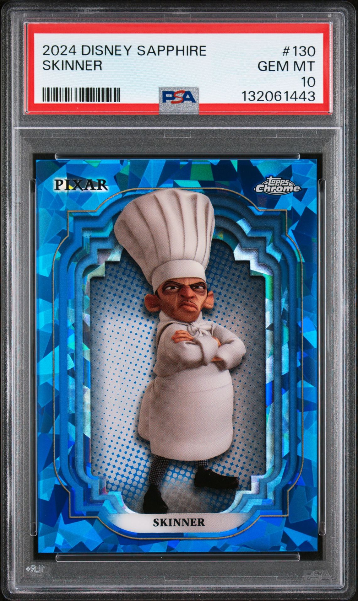 2024 Topps Chrome Disney Sapphire Edition Skinner #130 Gem Mt 10 front
