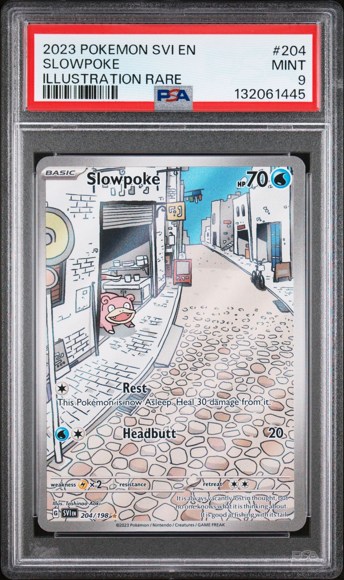 2023 Pokemon Svi En-Scarlet & Violet Slowpoke #204 (Illustration Rare) Mint 9 front