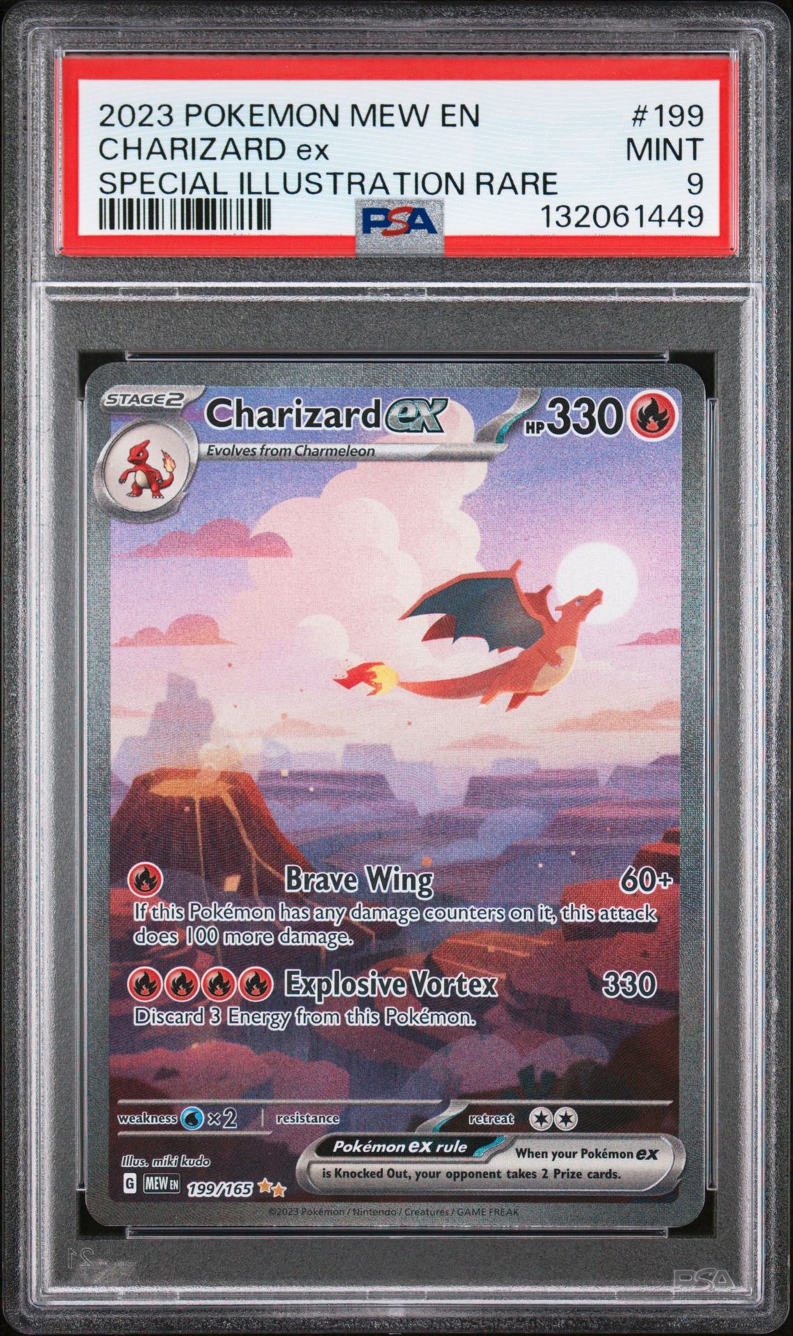 2023 Pokemon Mew En-151 Charizard Ex #199 (Special Illustration Rare) Mint 9 front