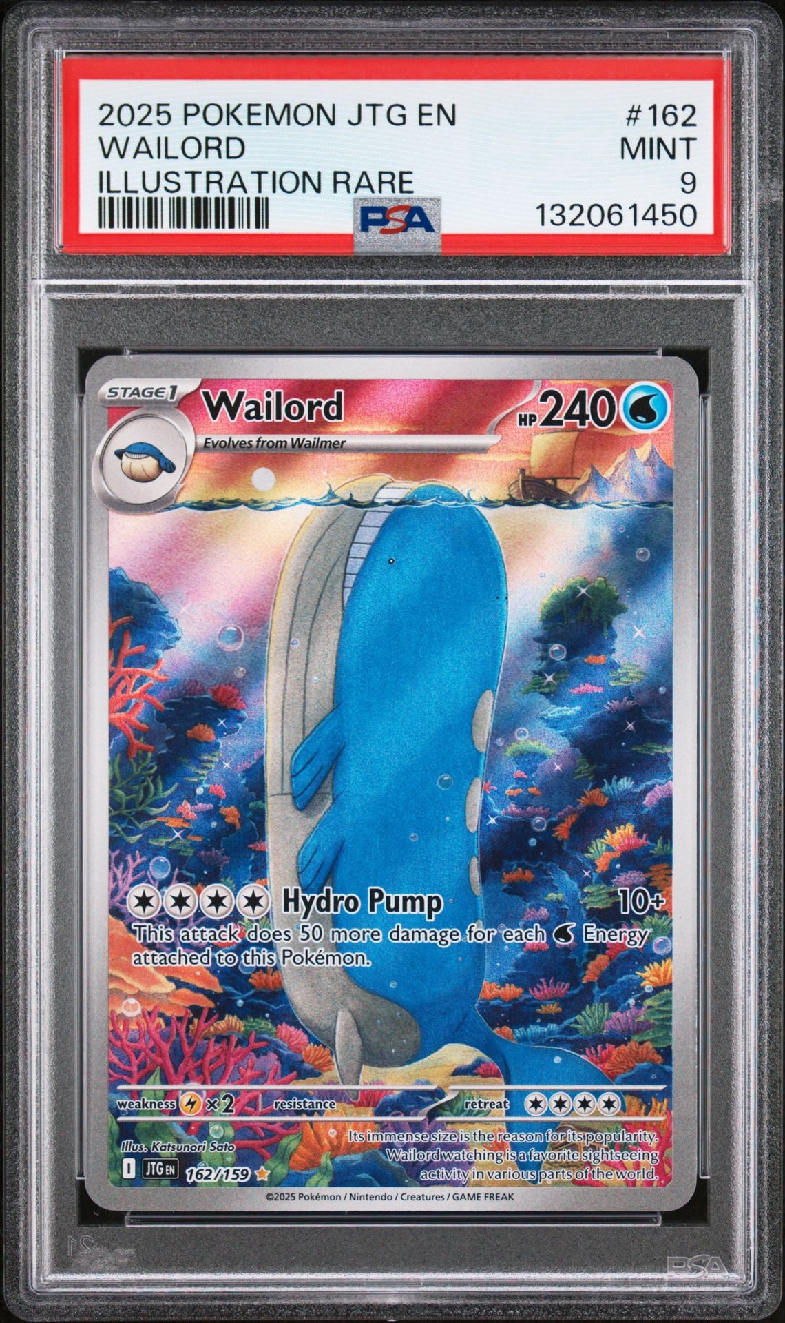 2025 Pokemon Jtg En-Journey Together Wailord #162 (Illustration Rare) Mint 9 front