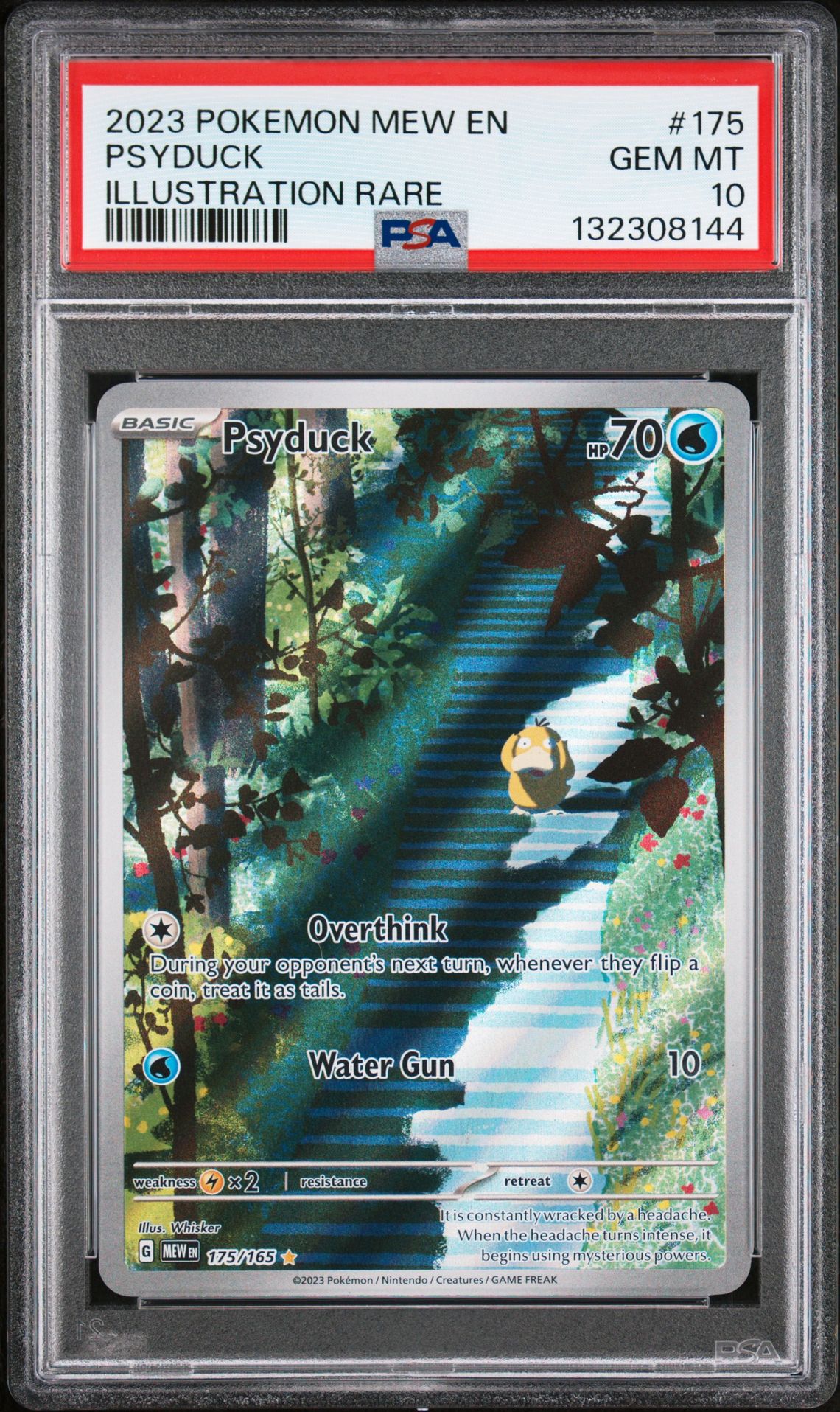 2023 Pokemon Mew En-151 Psyduck #175 (Illustration Rare) Gem Mt 10 front