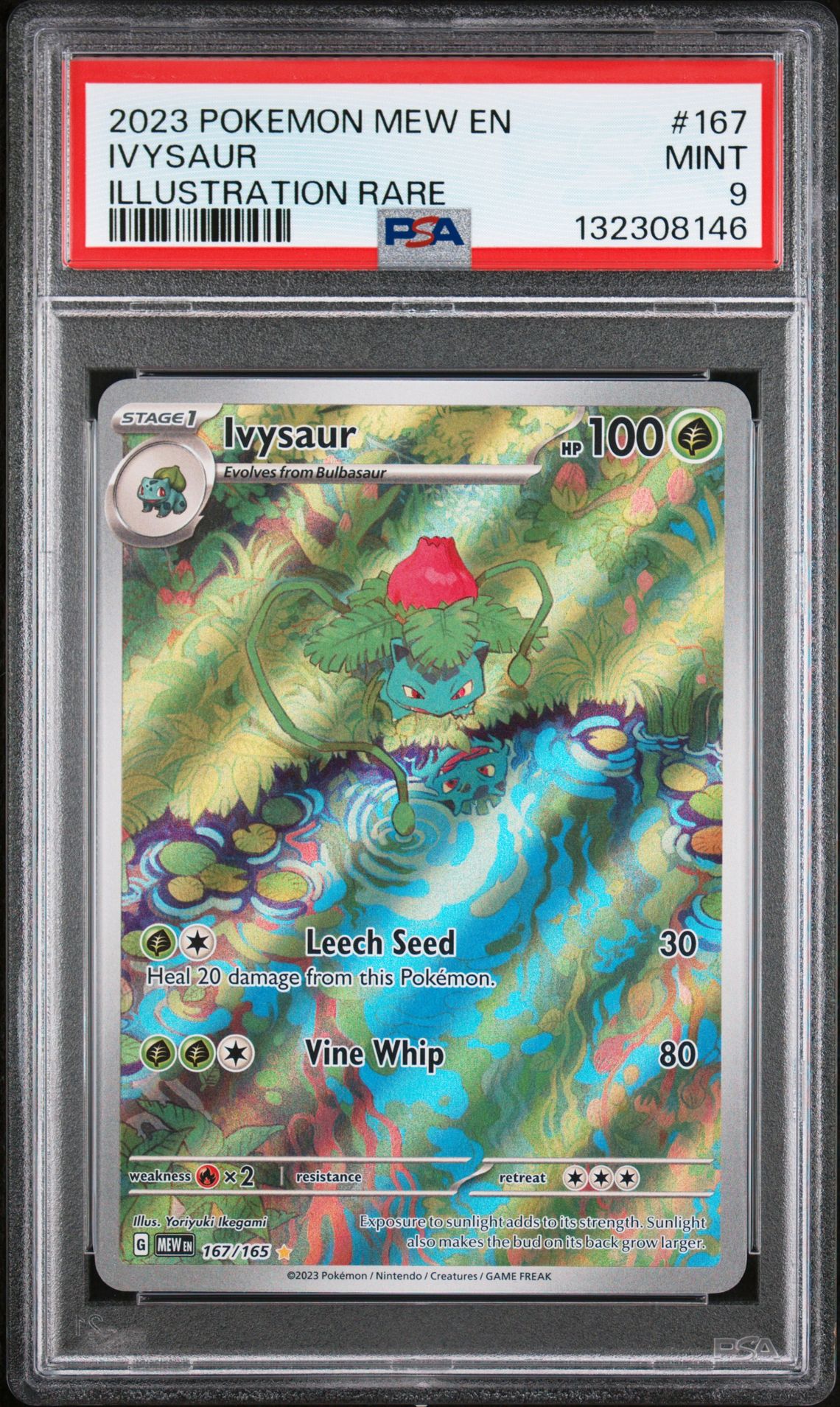 2023 Pokemon Mew En-151 Ivysaur #167 (Illustration Rare) Mint 9 front