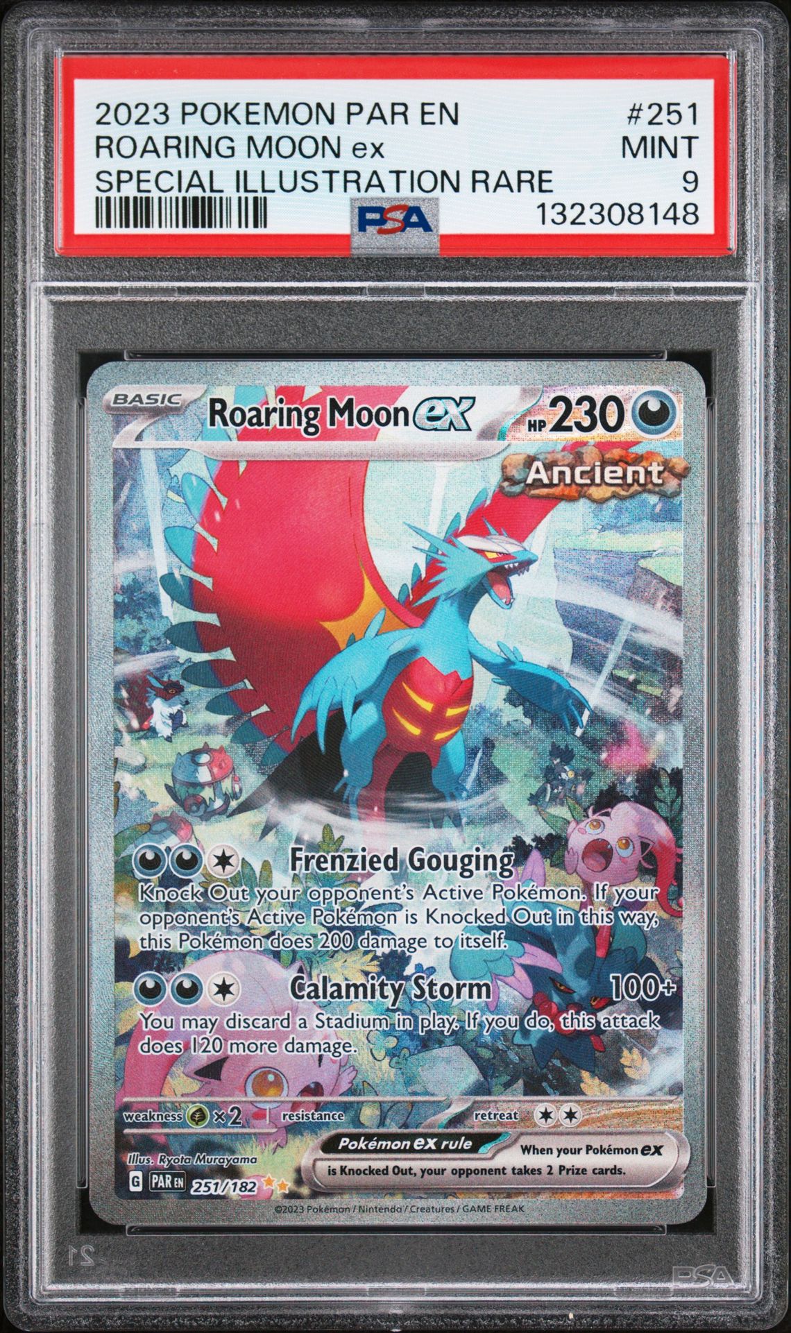 2023 Pokemon Par En-Paradox Rift Roaring Moon Ex #251 (Special Illustration Rare) Mint 9 front