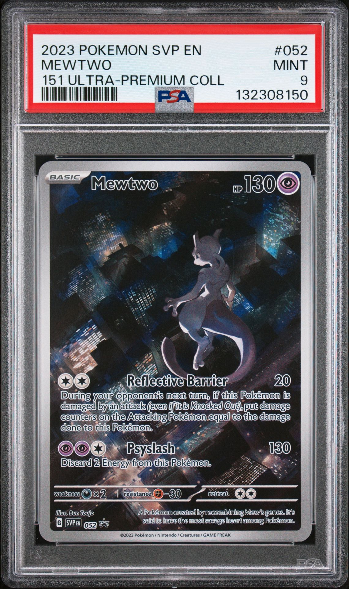 2023 Pokemon Svp En-Sv Black Star Promo Mewtwo #052 (151 Ultra-Premium Coll) Mint 9 front