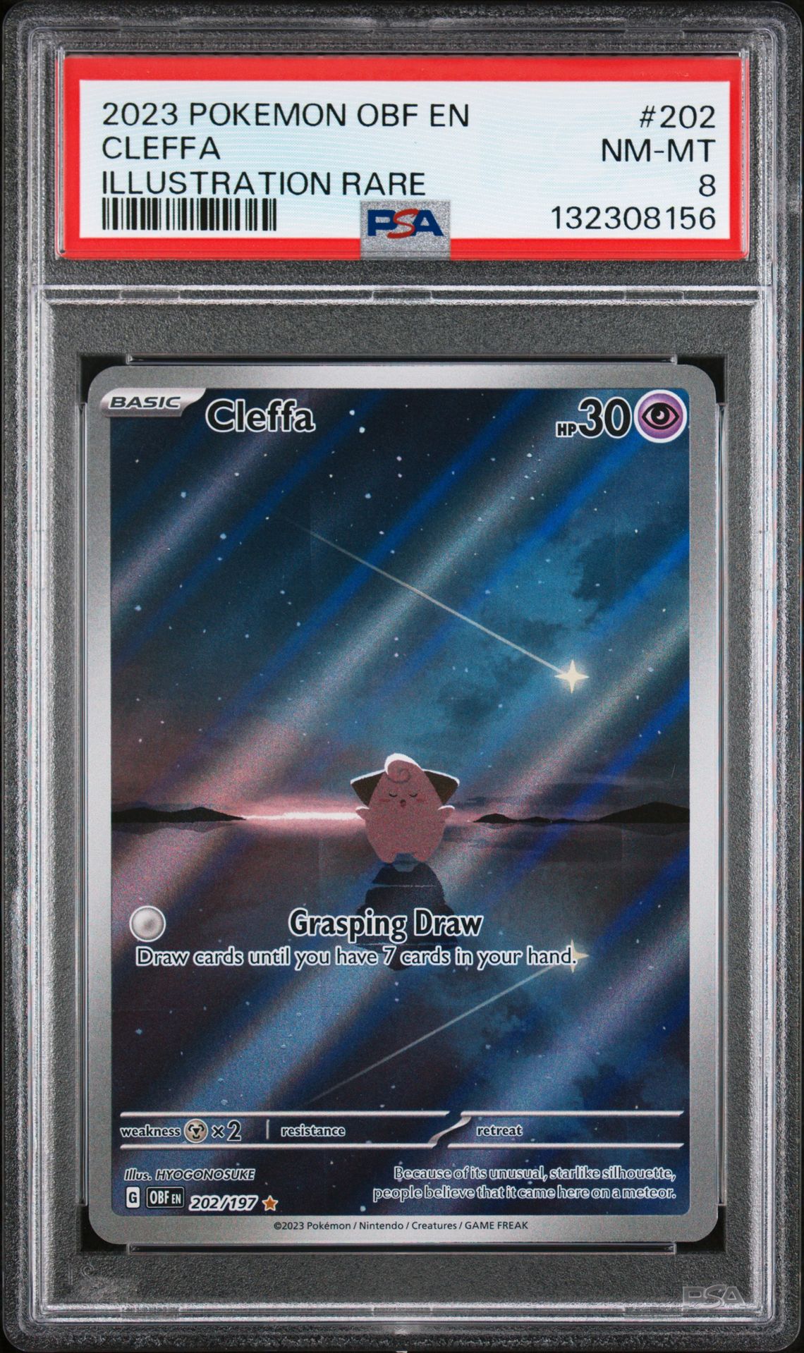 2023 Pokemon Obf En-Obsidian Flames Cleffa #202 (Illustration Rare) Nm-Mt 8 front