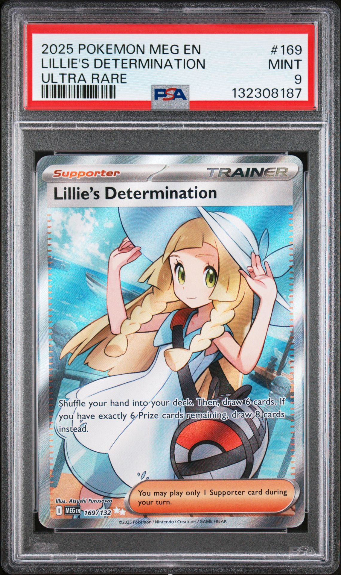 2025 Pokemon Meg En-Mega Evolution Lillie's Determination #169 (Ultra Rare) Mint 9 front