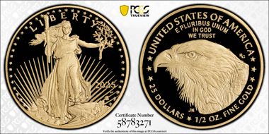 2025-W $25 Gold Eagle First Strike PR70DCAM
