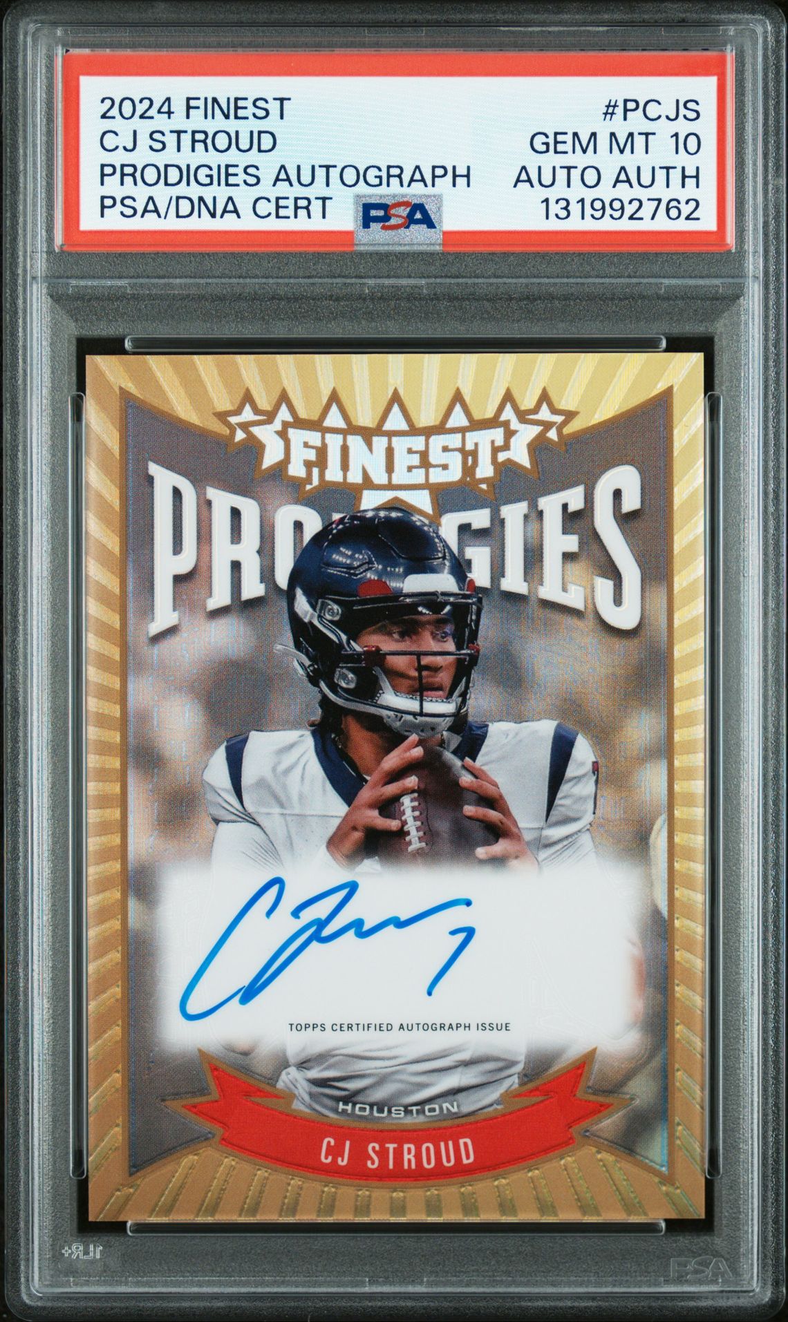 2024 Topps TOPPS FINEST PRODIGIES AUTOGRAPHS #PCJS Cj Stroud front