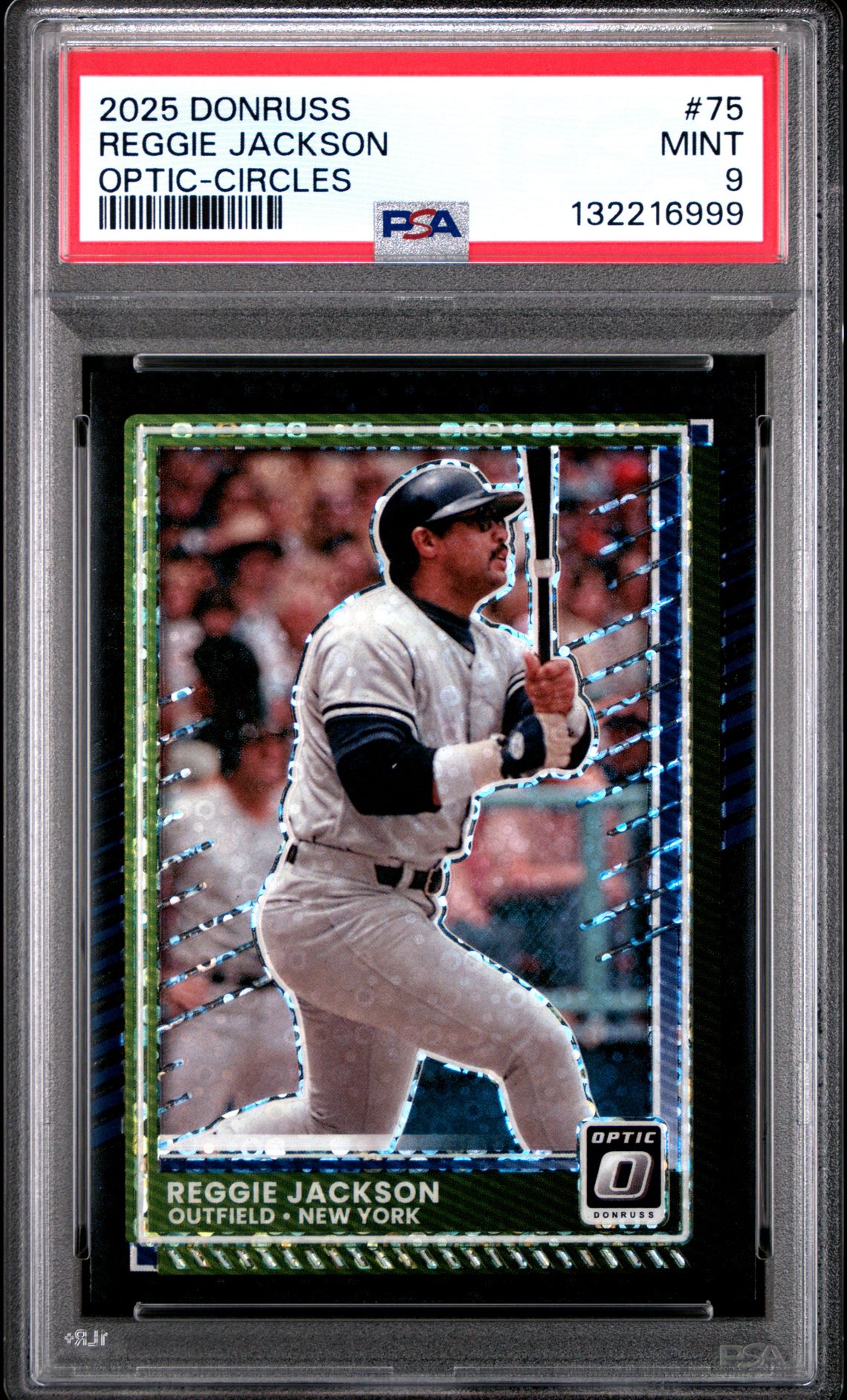 2025 Panini Donruss Reggie Jackson #75 (Optic-Circles) Mint 9 front