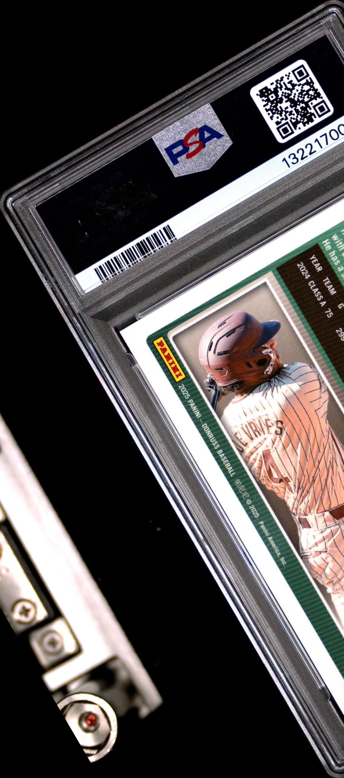 2025 Panini Donruss Leo De Vries #148 (Optic-Orange) Gem Mt 10 back