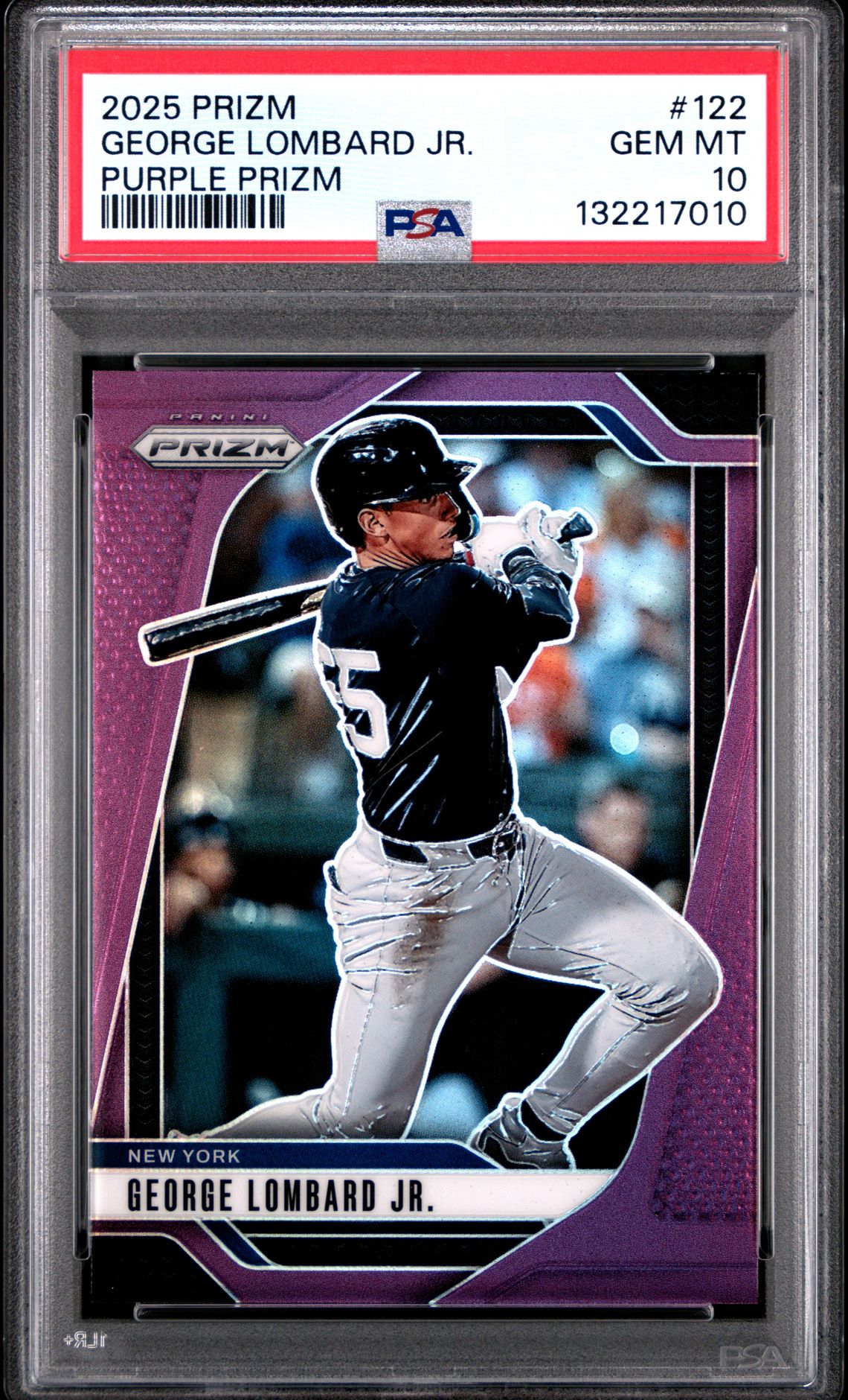 2025 Panini Prizm George Lombard Jr. #122 (Purple Prizm) Gem Mt 10 front