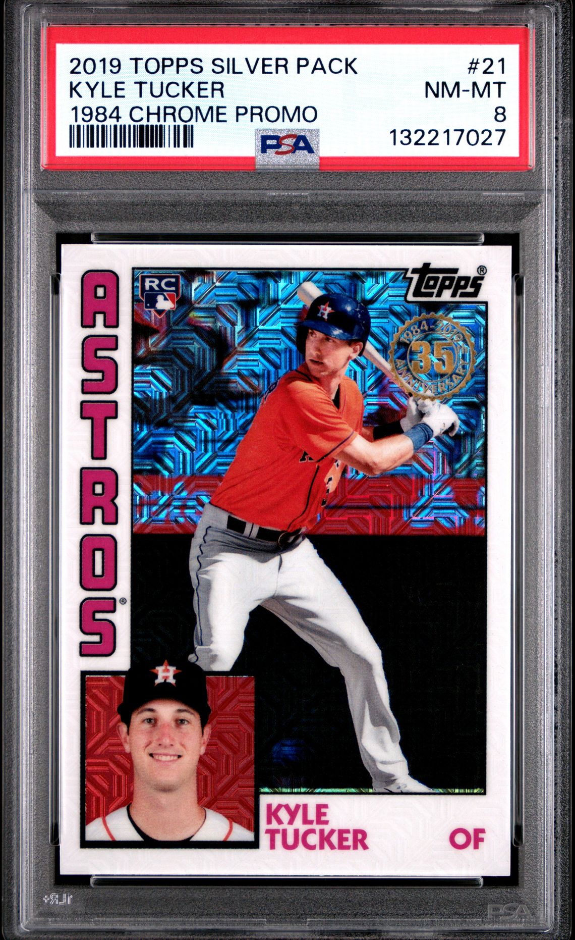 2019 Topps Silver Pack 1984 Chrome Promo Kyle Tucker #21 (1984 Chrome Promo) Nm-Mt 8 front