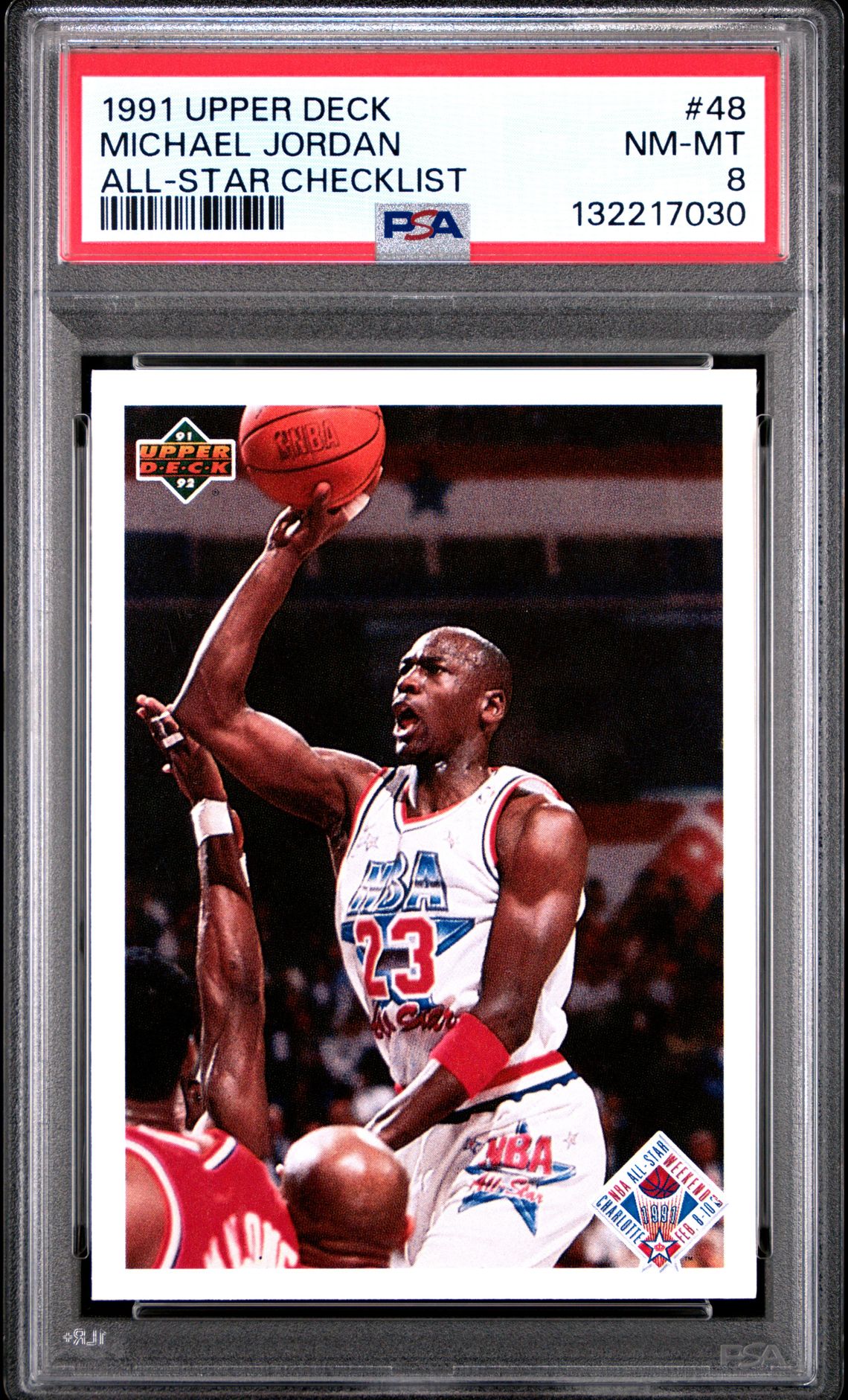 1991 Upper Deck Michael Jordan #48 (All-Star Checklist) Nm-Mt 8 front