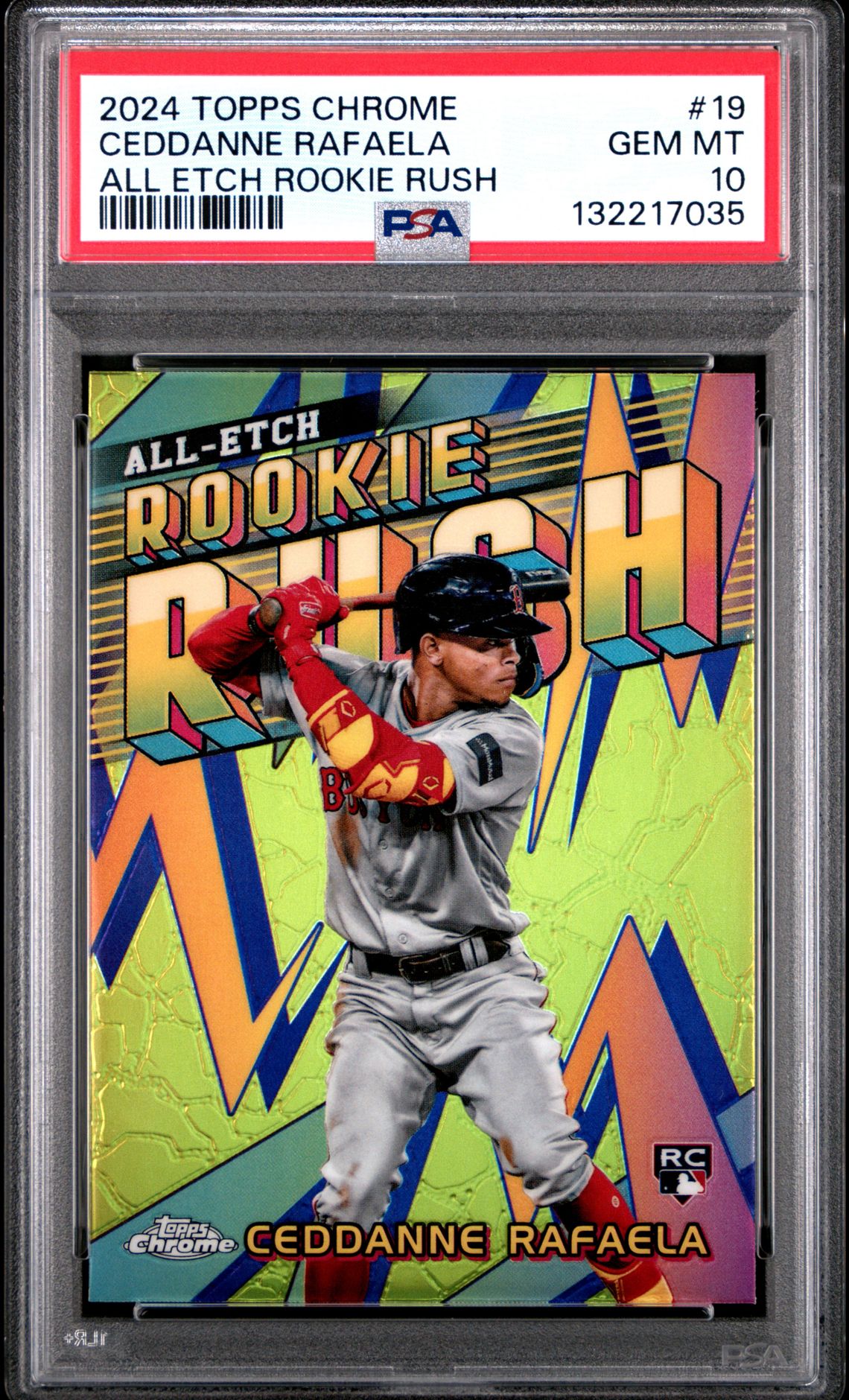 2024 Topps Chrome Chrome All Etch Rookie Rush Ceddanne Rafaela #19 Gem Mt 10 front