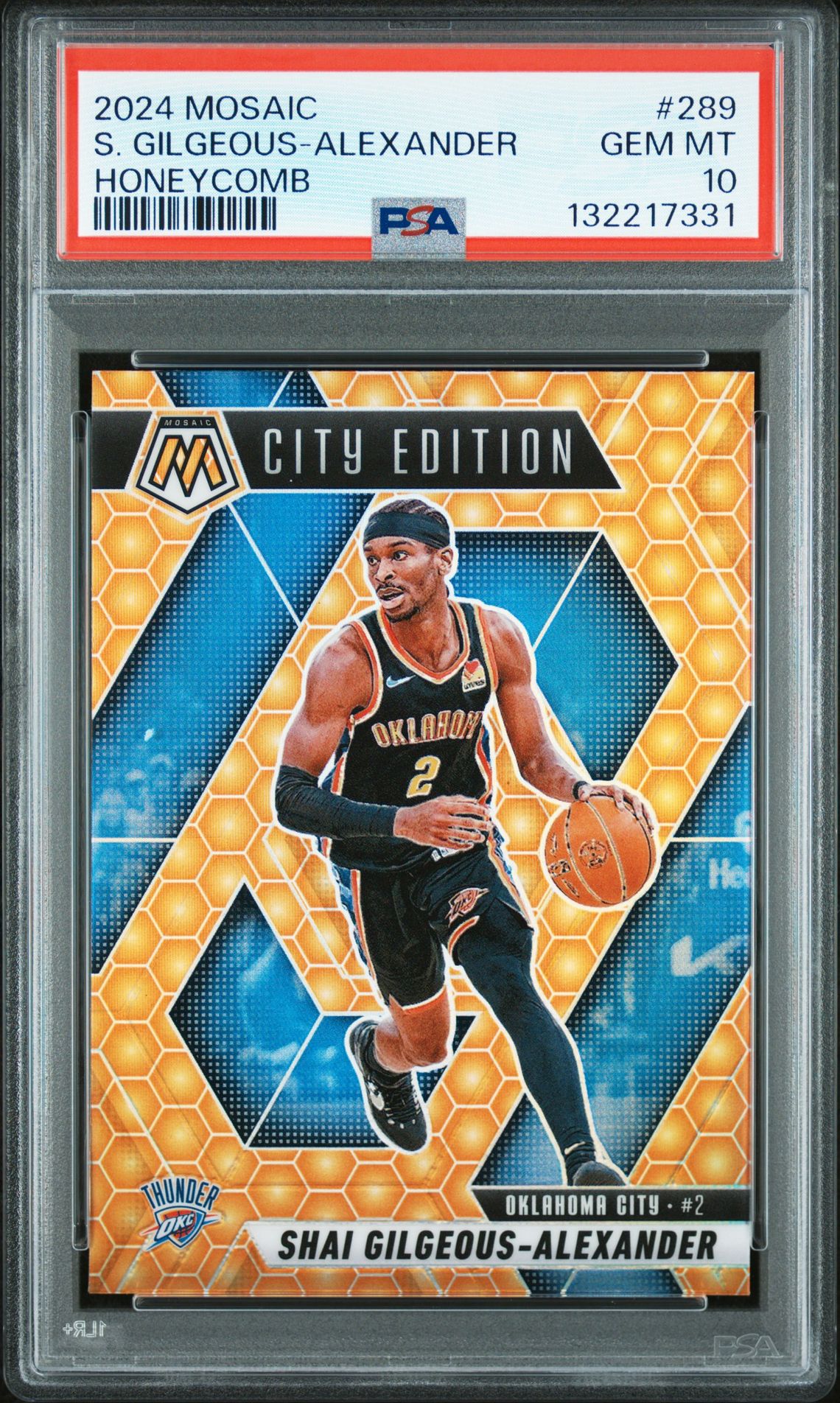 2024 Panini Mosaic S. Gilgeous-Alexander #289 (Honeycomb) Gem Mt 10 front