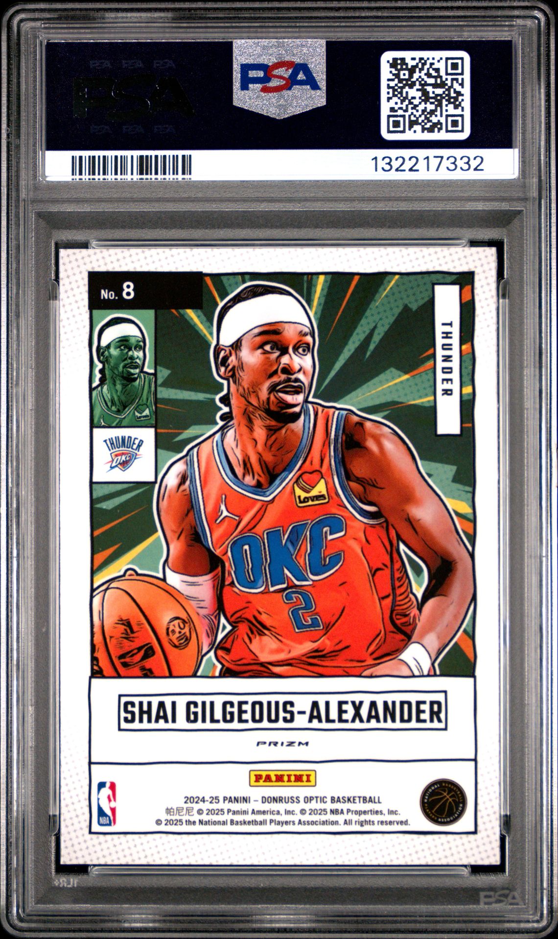 2024 Panini Donruss Optic Net Marvels S. Gilgeous-Alexander #8 (Net Marvels-Holo) Nm-Mt 8 back