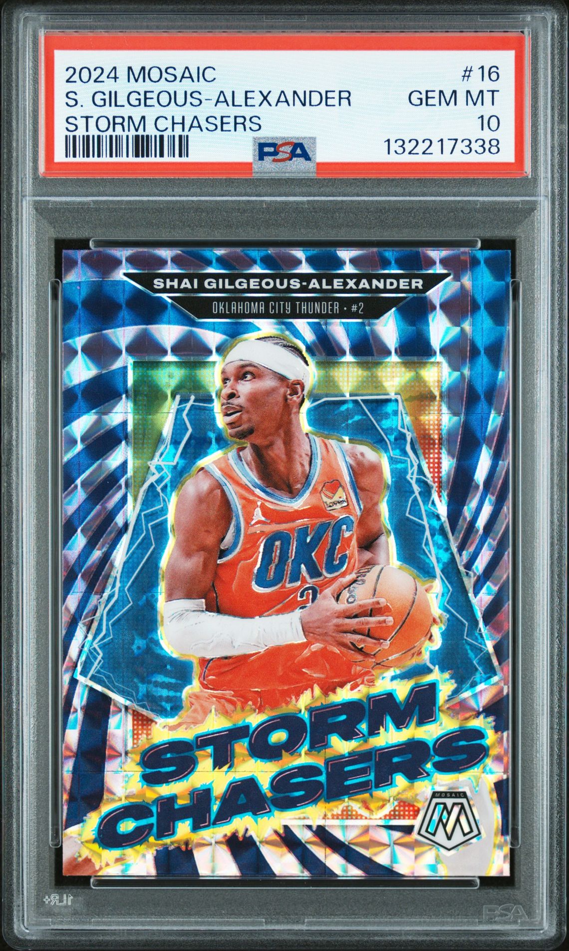 2024 Panini Mosaic Storm Chasers S. Gilgeous-Alexander #16 Gem Mt 10 front