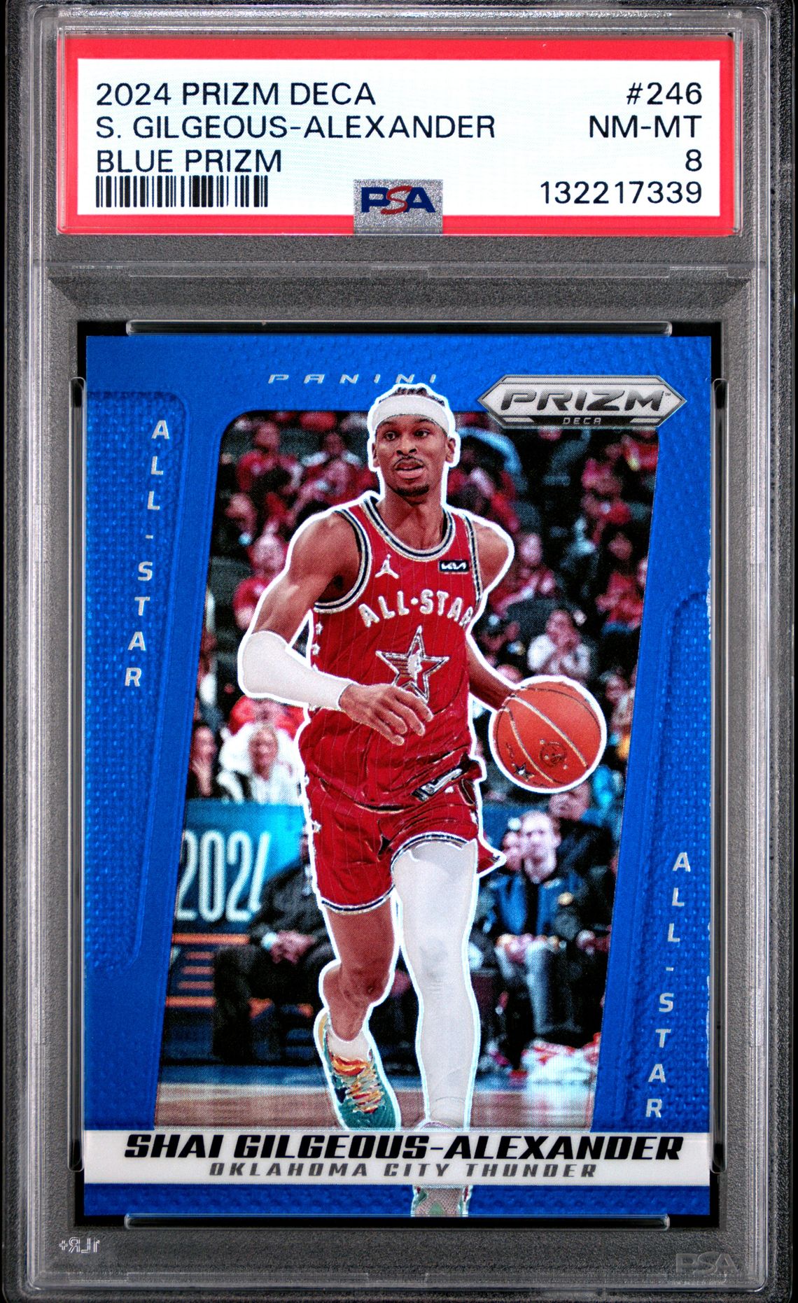 2024 Panini Prizm Deca S. Gilgeous-Alexander #246 (Blue Prizm) Nm-Mt 8 front