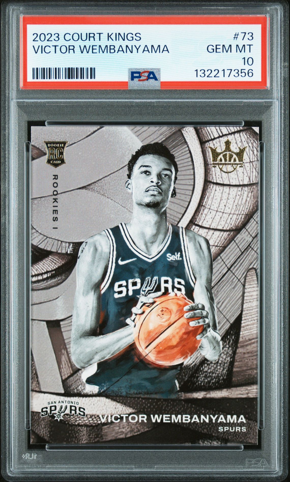 2023 Panini Court Kings Victor Wembanyama #73 Gem Mt 10 front