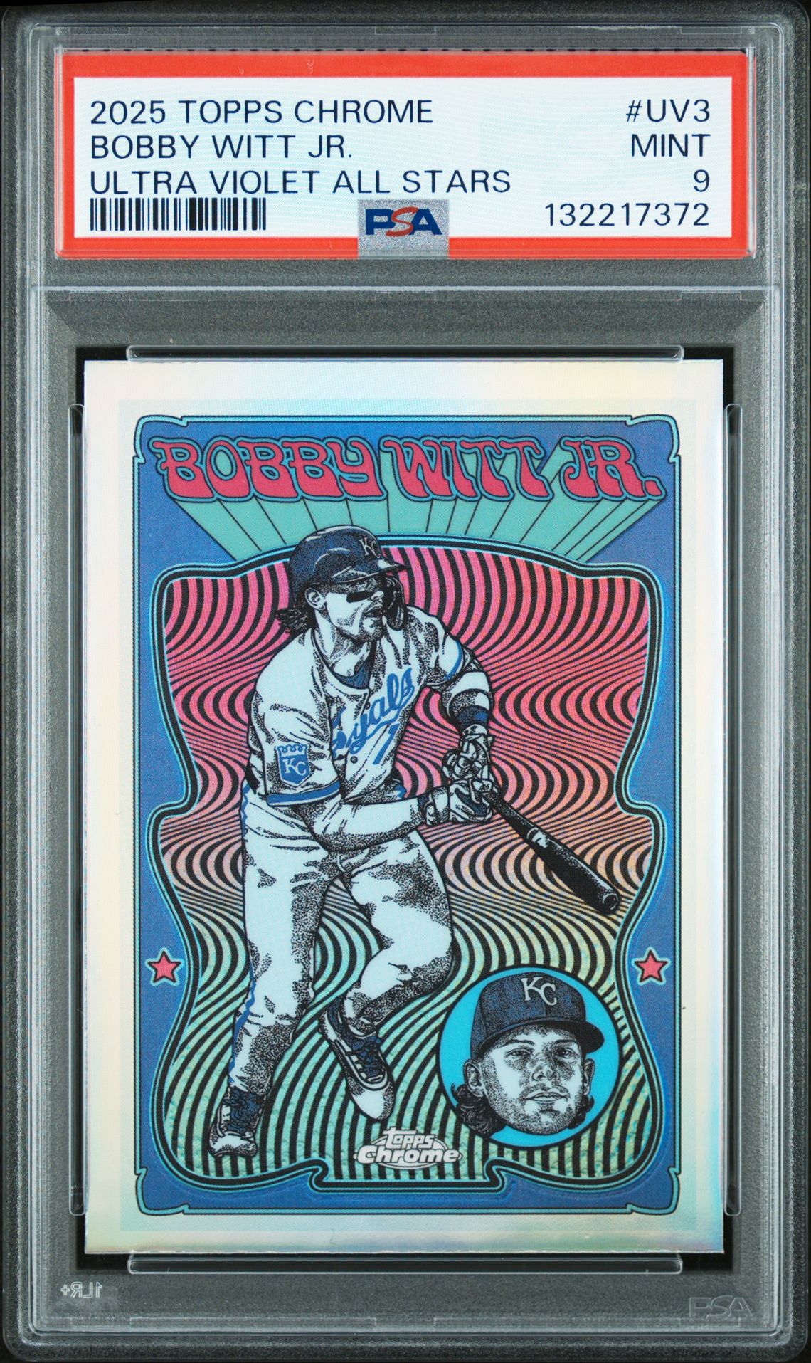 2025 Topps Chrome Ultra Violet All Stars Bobby Witt Jr. #Uv3 Mint 9 front