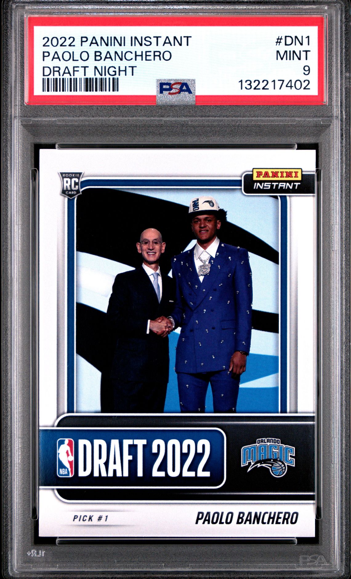 2022-23 Panini Instant Draft Night Paolo Banchero #Dn1 (Draft Night) Mint 9 front
