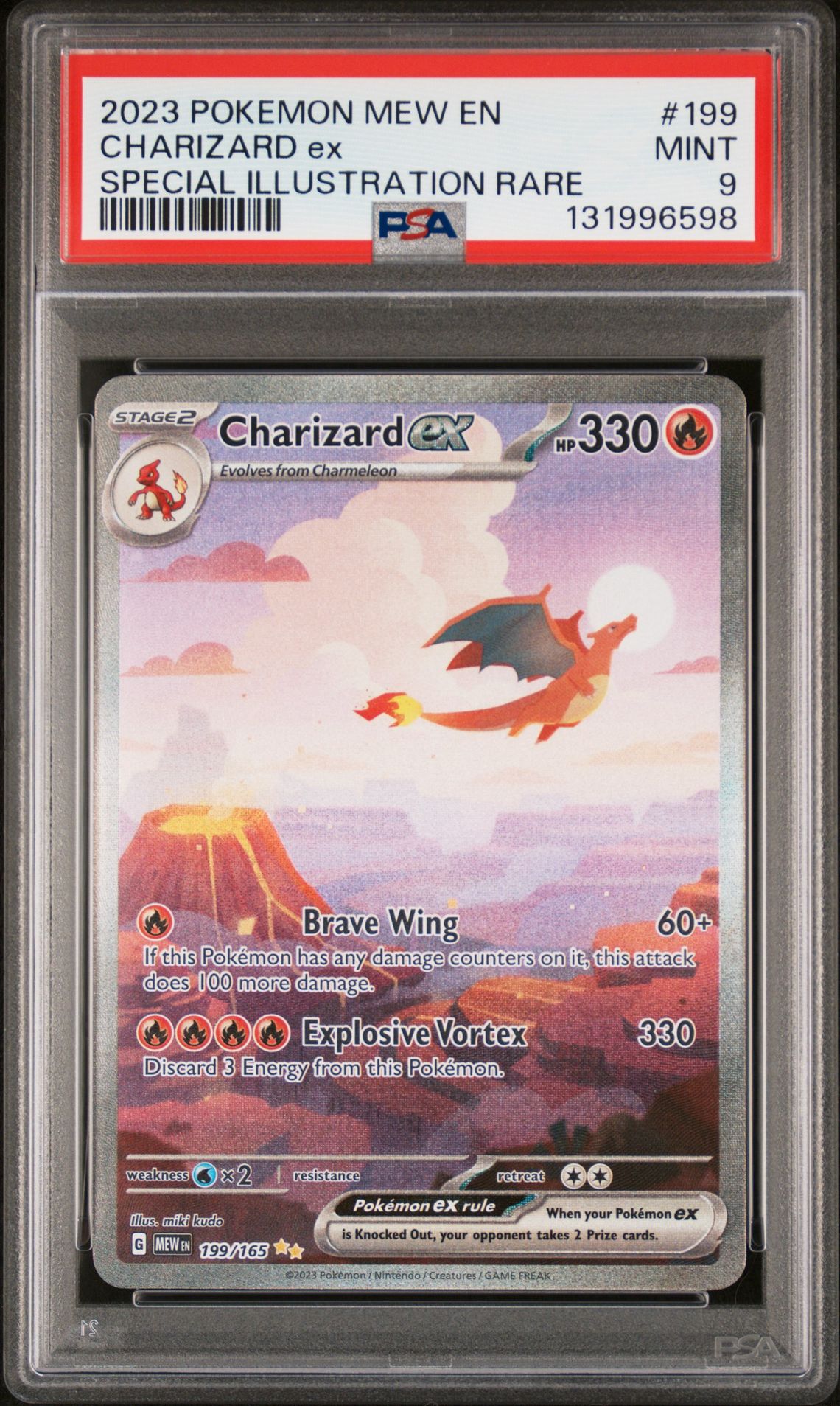 2023 Pokemon Mew En-151 Charizard Ex #199 (Special Illustration Rare) Mint 9 front