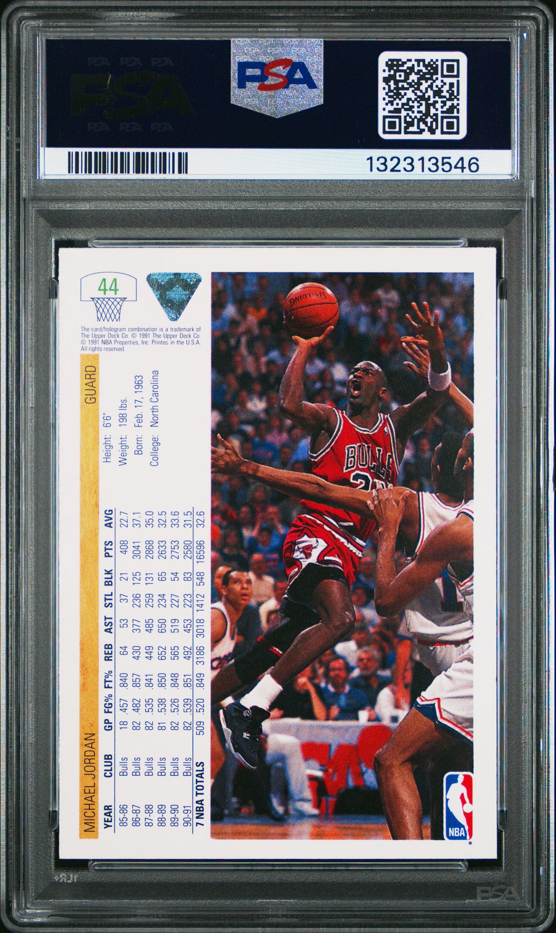 1991 Upper Deck Michael Jordan #44 Mint 9 back