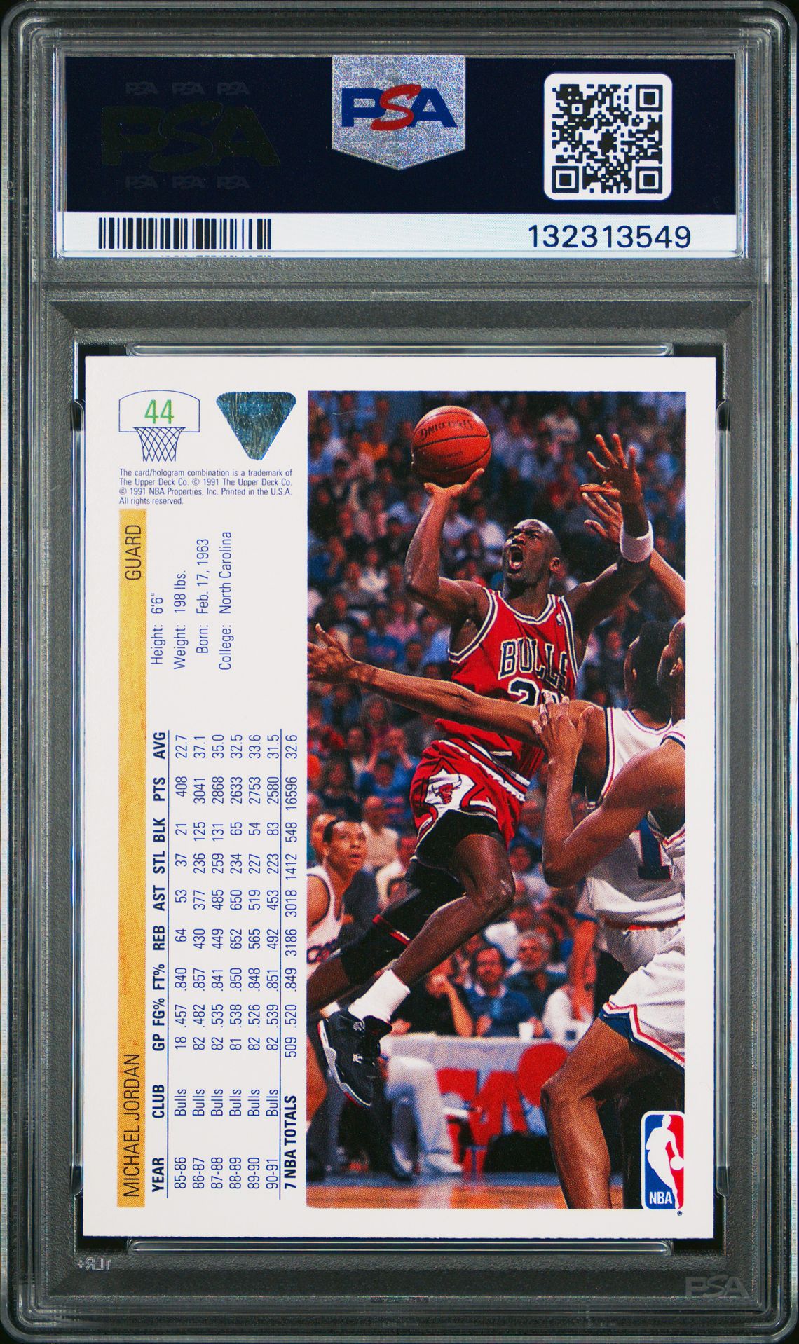 1991 Upper Deck Michael Jordan #44 Mint 9 back