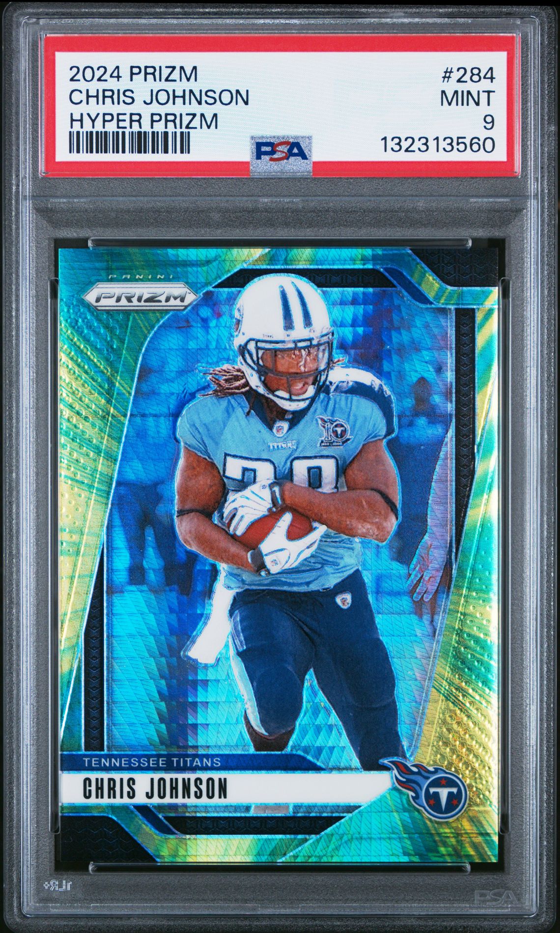 2024 Panini Prizm Chris Johnson #284 (Hyper Prizm) Mint 9 front
