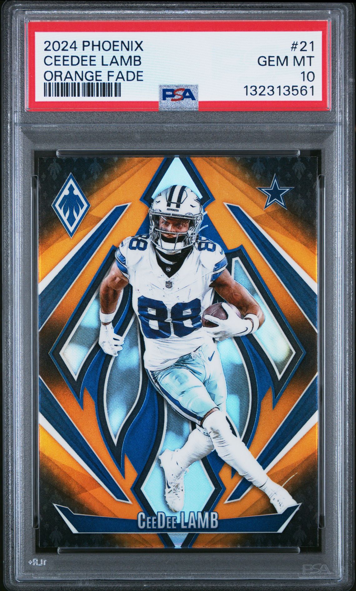 2024 Panini Phoenix Ceedee Lamb #21 (Orange Fade) Gem Mt 10 front