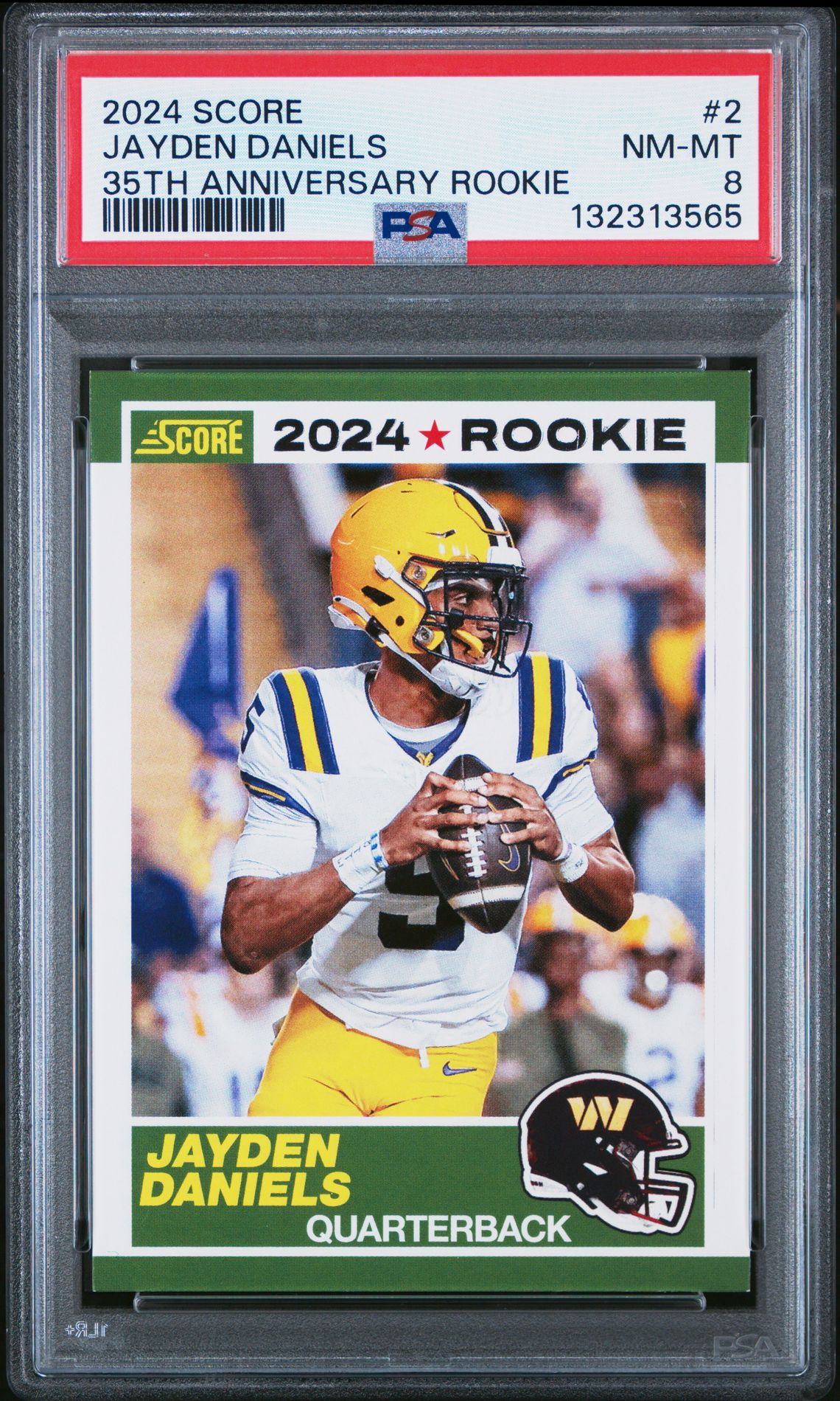 2024 Panini Score 35Th Anniversary Rookie Jayden Daniels #2 Nm-Mt 8 front