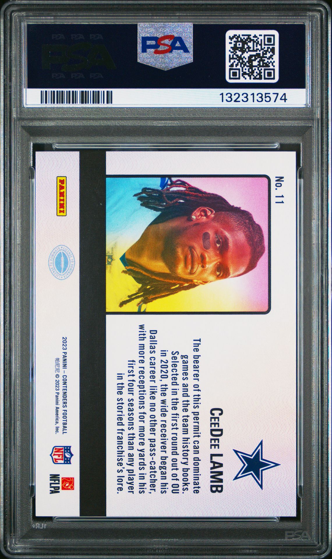 2023 Panini Contenders License To Dominate Ceedee Lamb #11 Mint 9 back