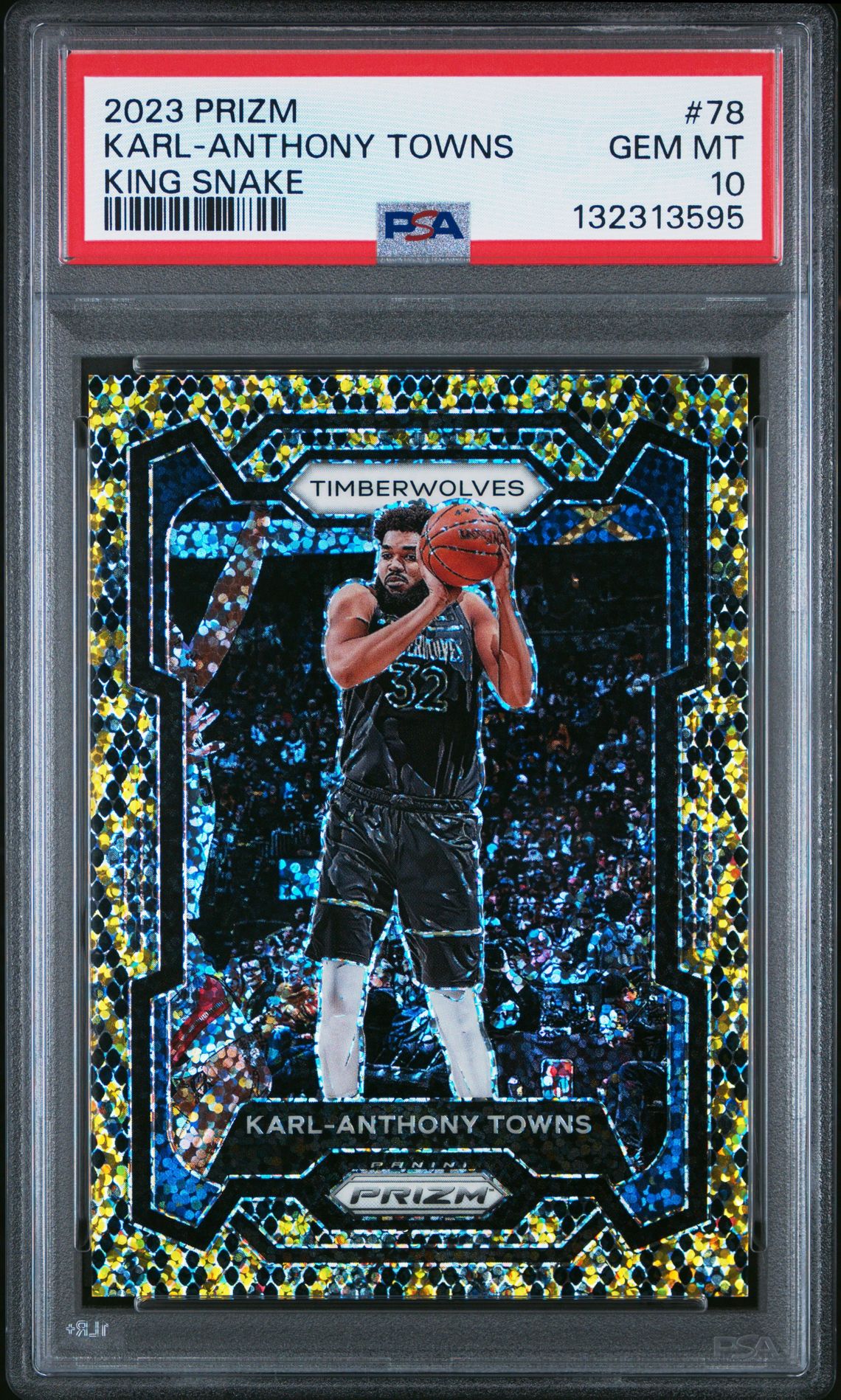 2023 Panini Prizm Karl-Anthony Towns #78 (King Snake) Gem Mt 10 front
