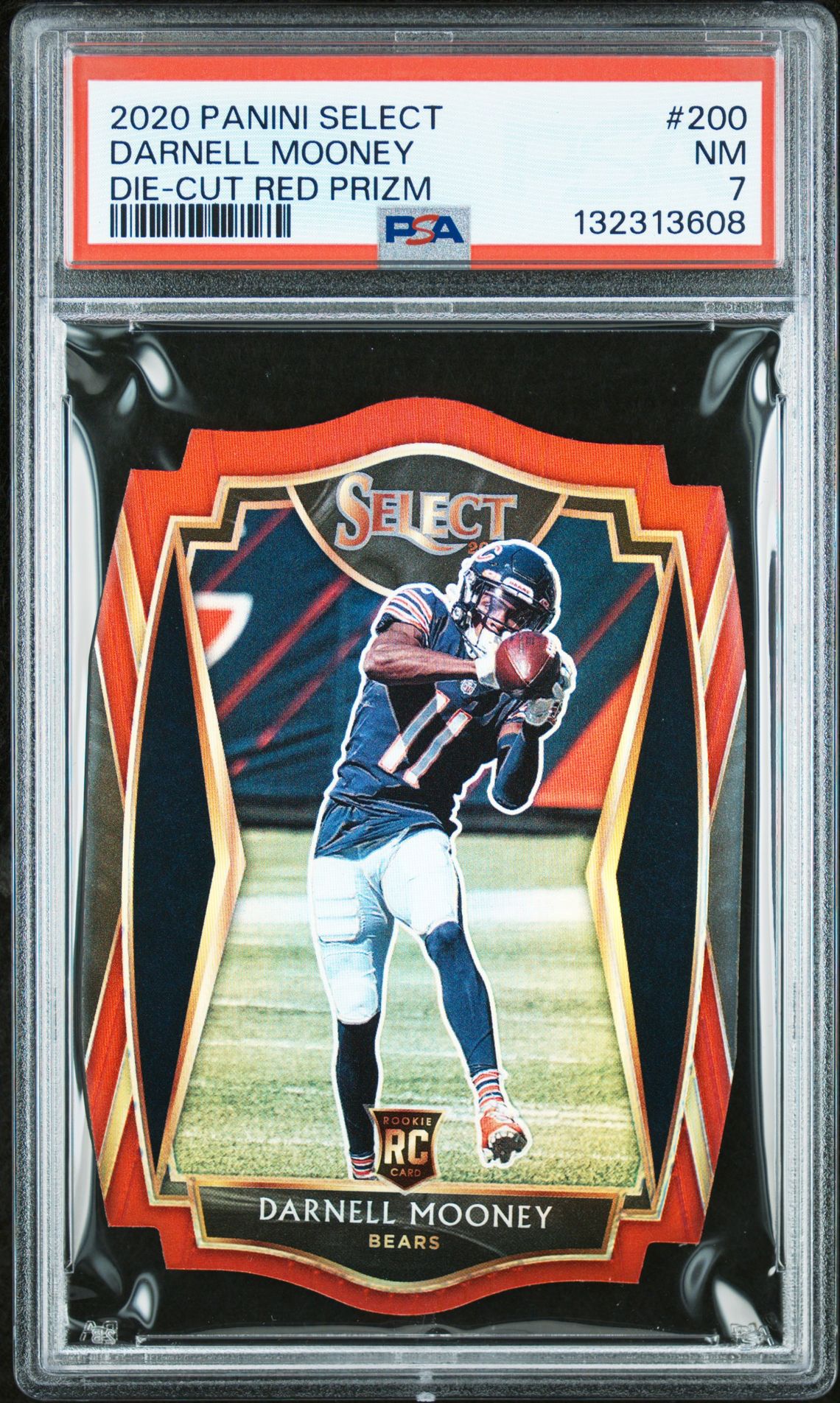 2020 Panini Select Darnell Mooney #200 (Die-Cut Red Prizm) Nm 7 front