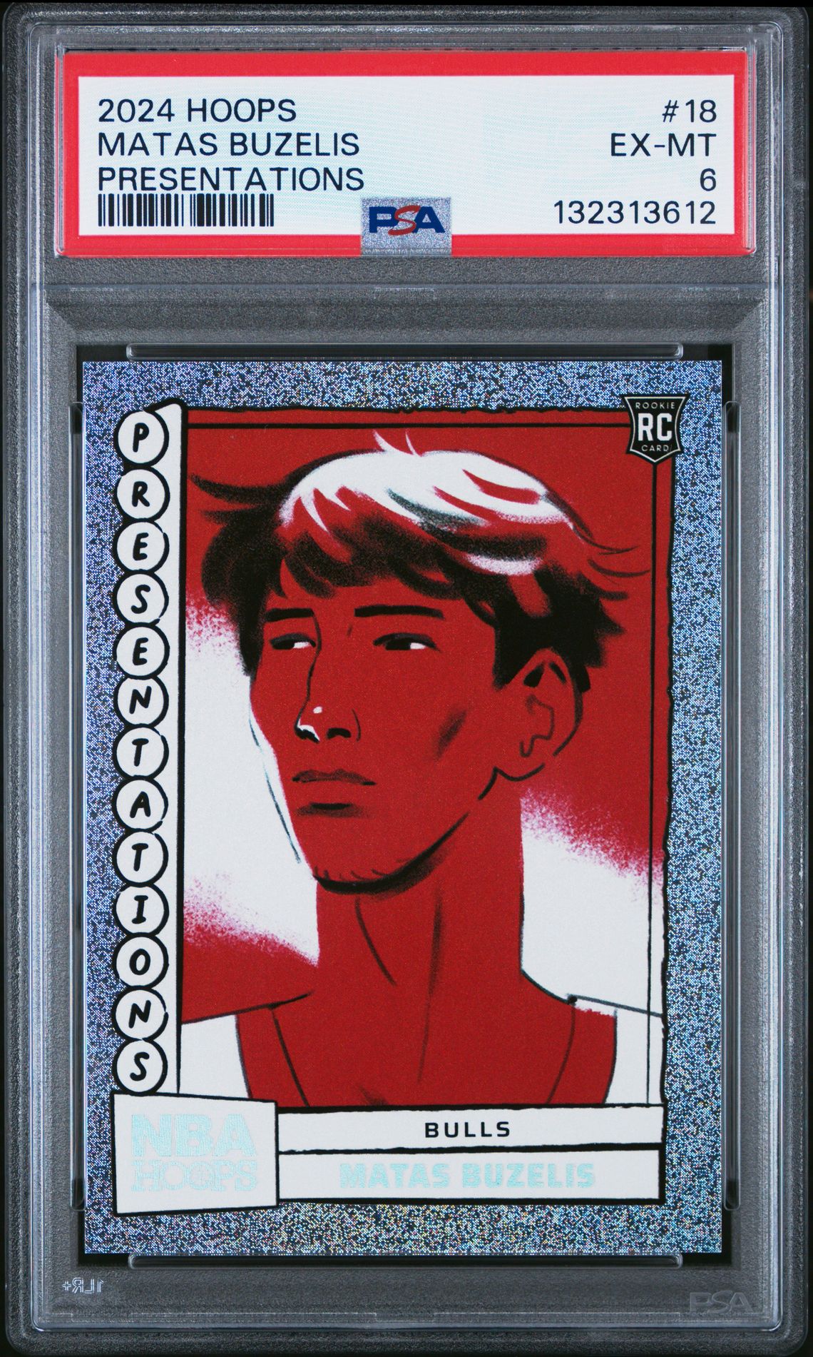 2024 Panini Nba Hoops Presentations Matas Buzelis #18 Ex-Mt 6 front