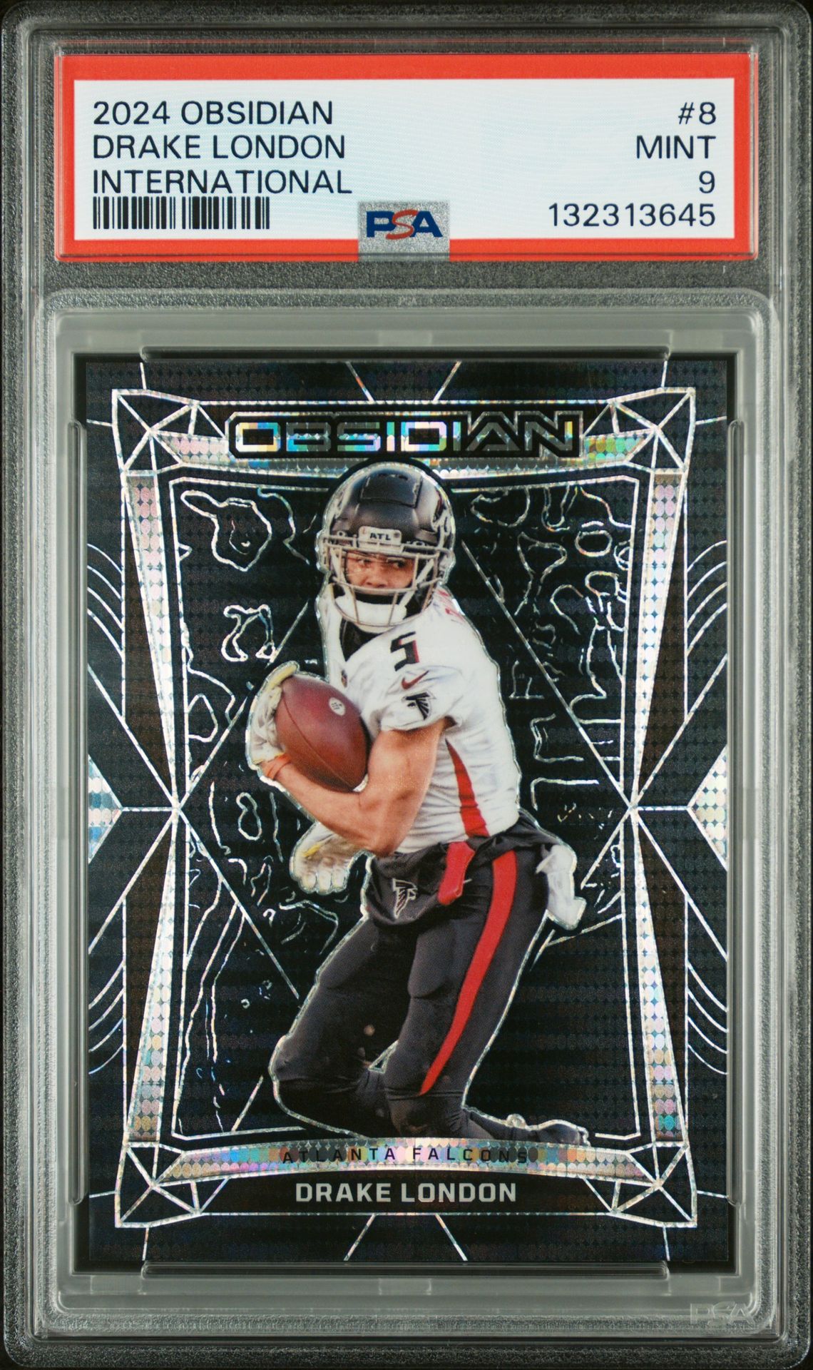2024 Panini Obsidian Drake London #8 (International) Mint 9 front