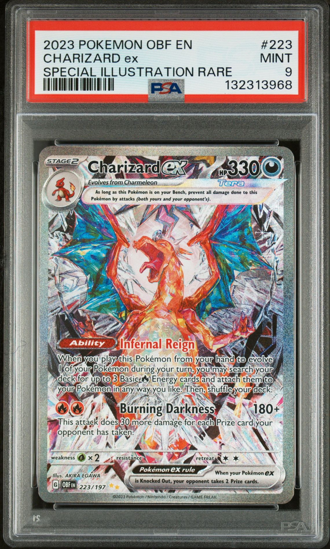 2023 Pokemon Obf En-Obsidian Flames Charizard Ex #223 (Special Illustration Rare) Mint 9 front