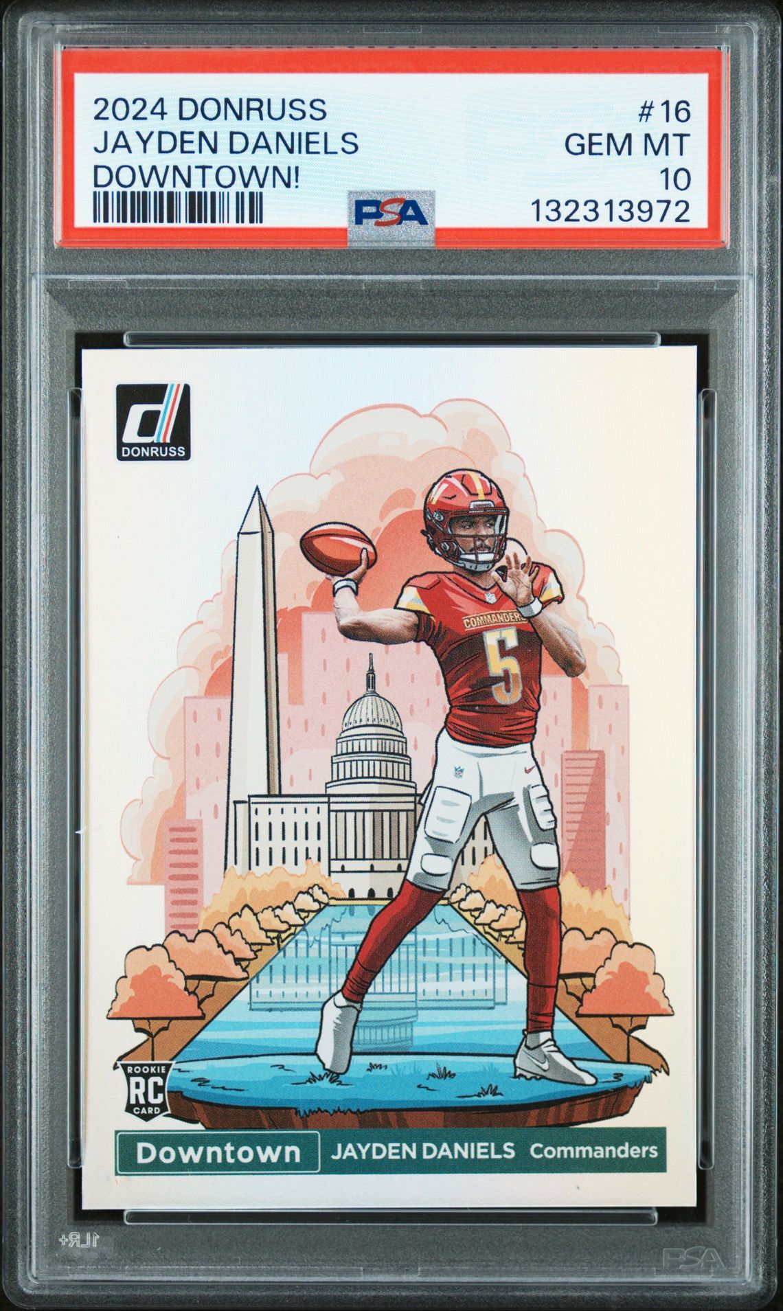 2024 Panini Donruss Downtown! Jayden Daniels #16 Gem Mt 10 front