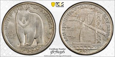 1936-S 50C Bay Bridge MS66