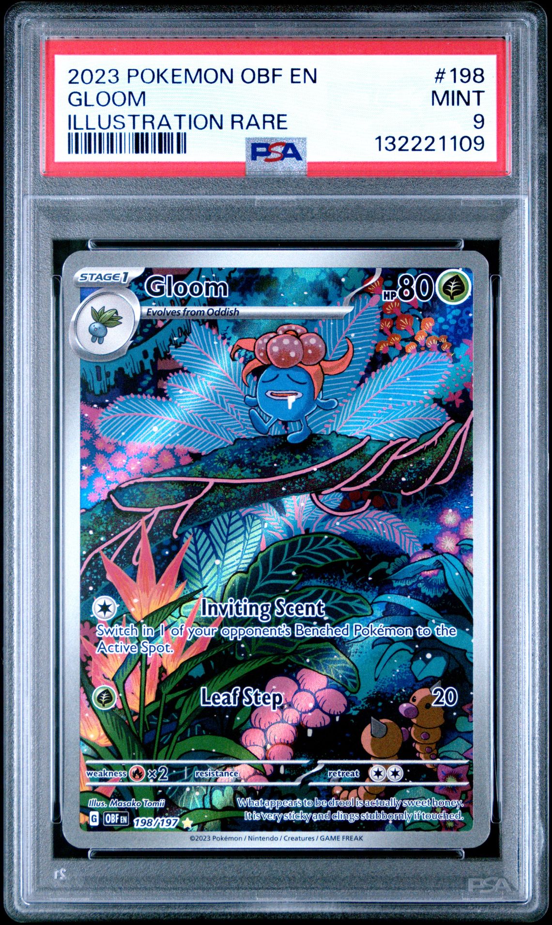 2023 Pokemon Obf En-Obsidian Flames Gloom #198 (Illustration Rare) Mint 9 front