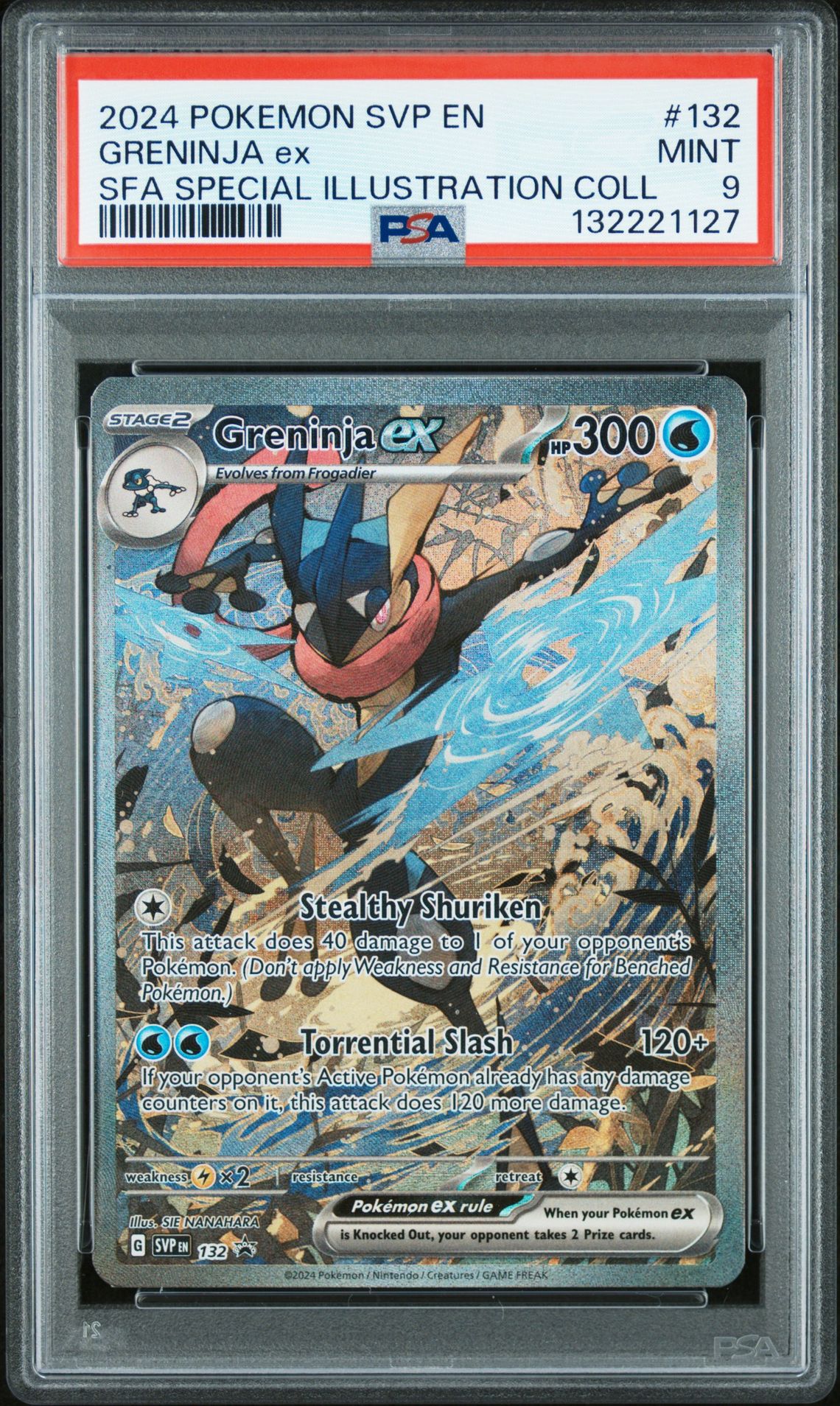 2024 Pokemon Svp En-Sv Black Star Promo Greninja Ex #132 (Sfa Special Illustration Coll) Mint 9 front